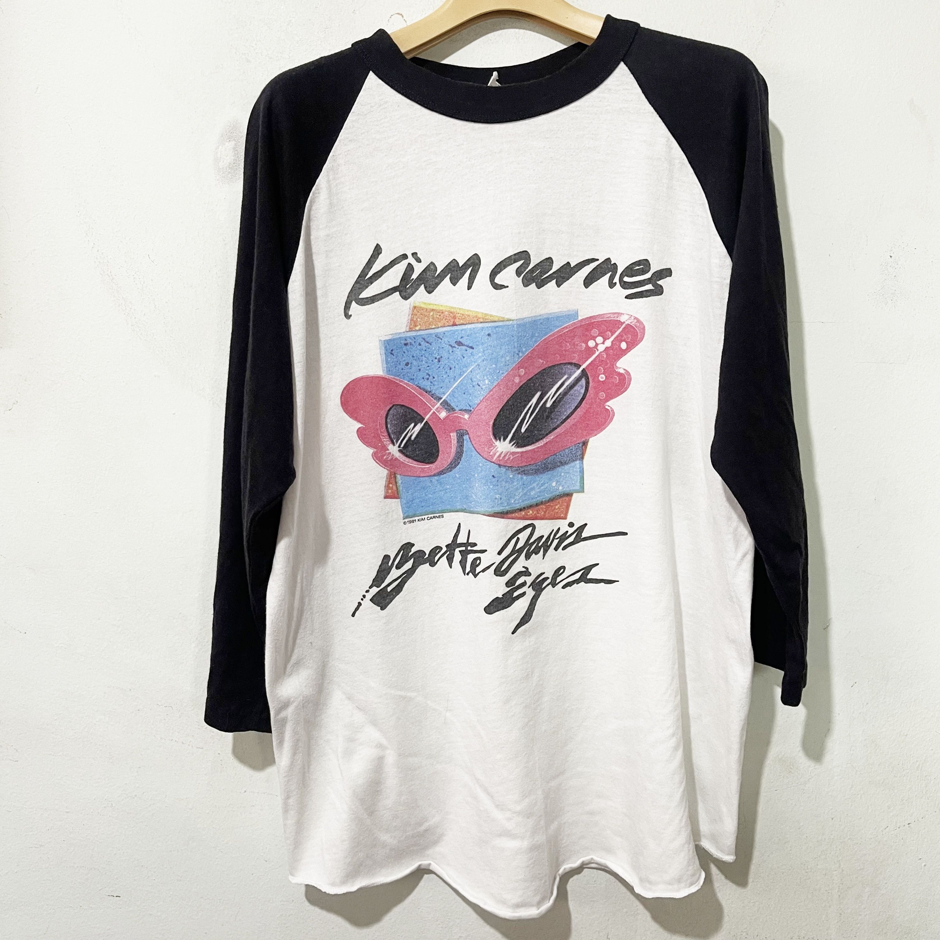Band Tees Vintage 1981 Kim Carnes Bette Davis Eyes Raglan Shirt Size US XL / EU 56 / 4 - 1 Thumbnail