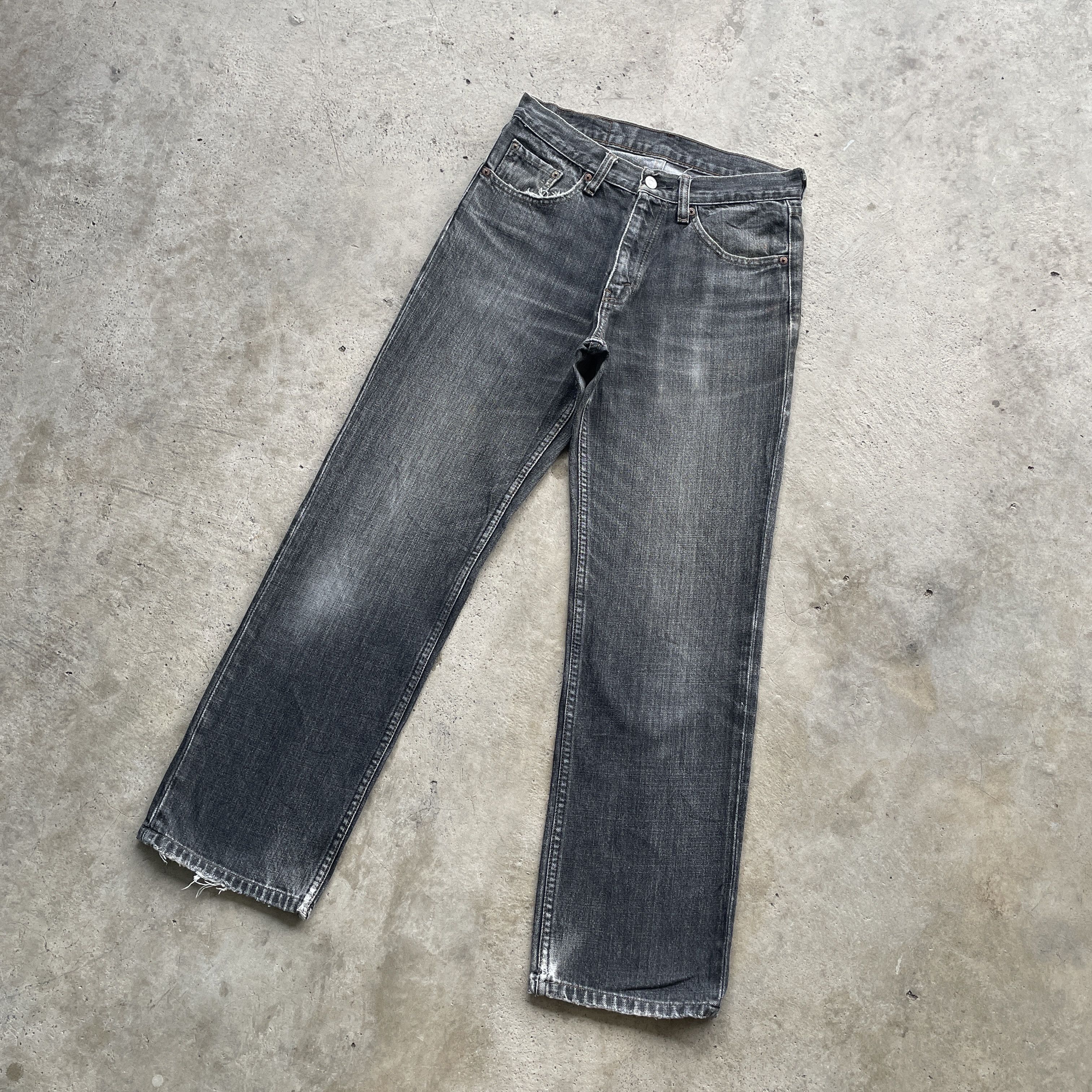 Levi's Vintage Clothing VINTAGE LEVI’S 533 JEANS FADED BLACK DENIM PANTS W29 Size US 29 - 1 Thumbnail