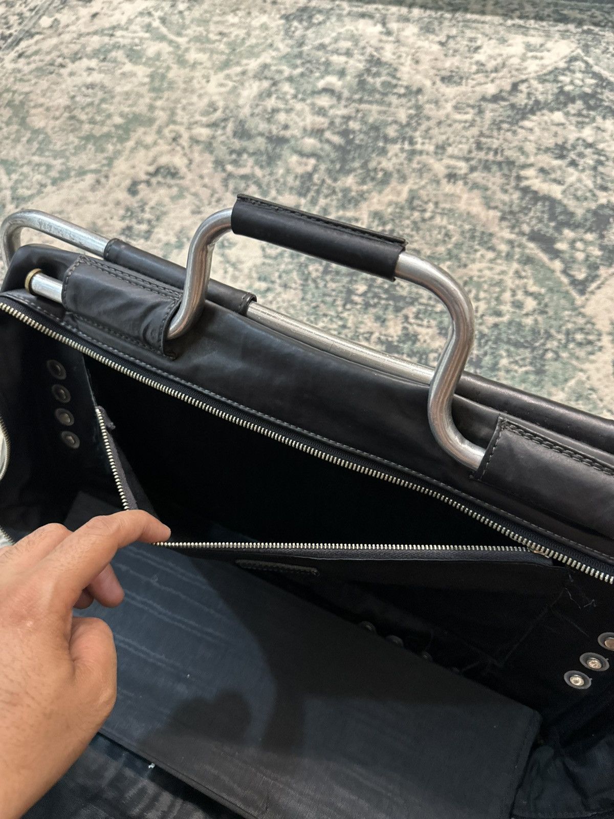 Jean Paul Gaultier Jean Paul Gaultier Metal Frame & Studded Travel Bag Size ONE SIZE - 6 Thumbnail
