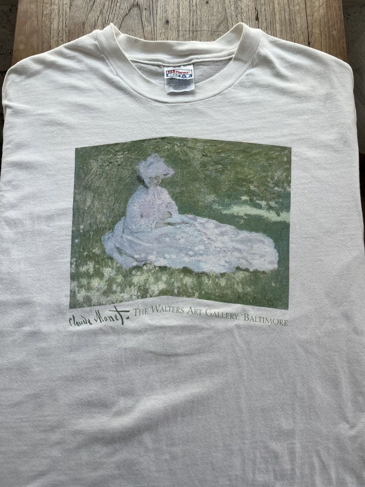 Monet × Vintage Vtg Claude Monet “ A Woman Reading “ the Walter’s Art 90’s Size US L / EU 52-54 / 3 - 3 Thumbnail