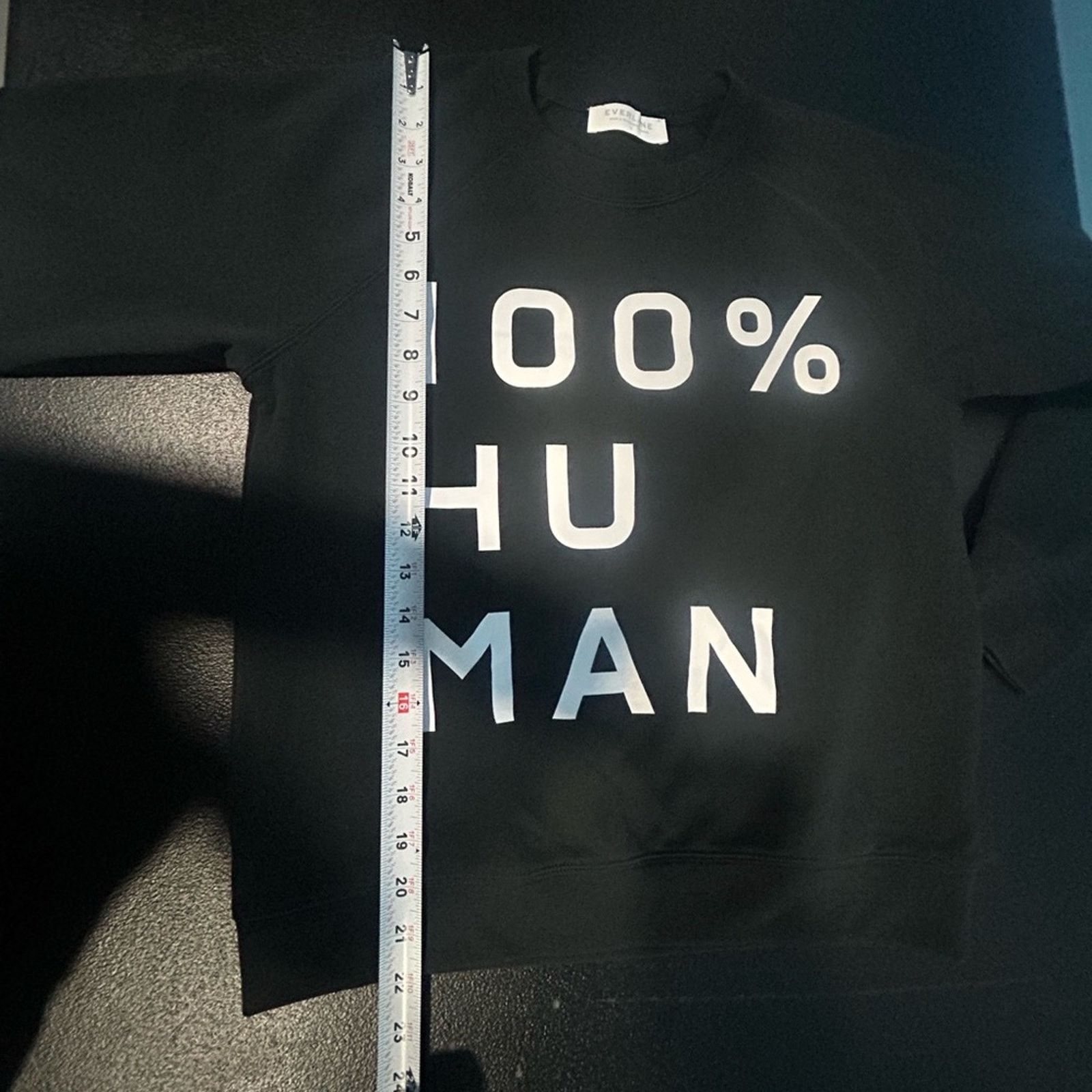 Everlane Everlane 100% Human Black Sweatshirt 100% Cotton Small Size S / US 4 / IT 40 - 6 Thumbnail