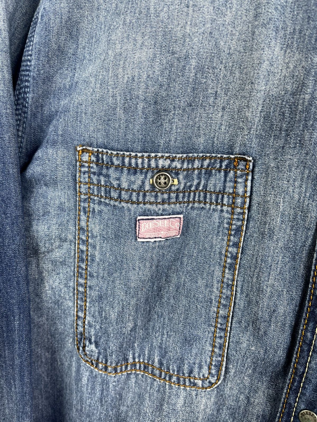 Diesel Diesel denim distressed shirt size xl Size US XL / EU 56 / 4 - 6 Thumbnail