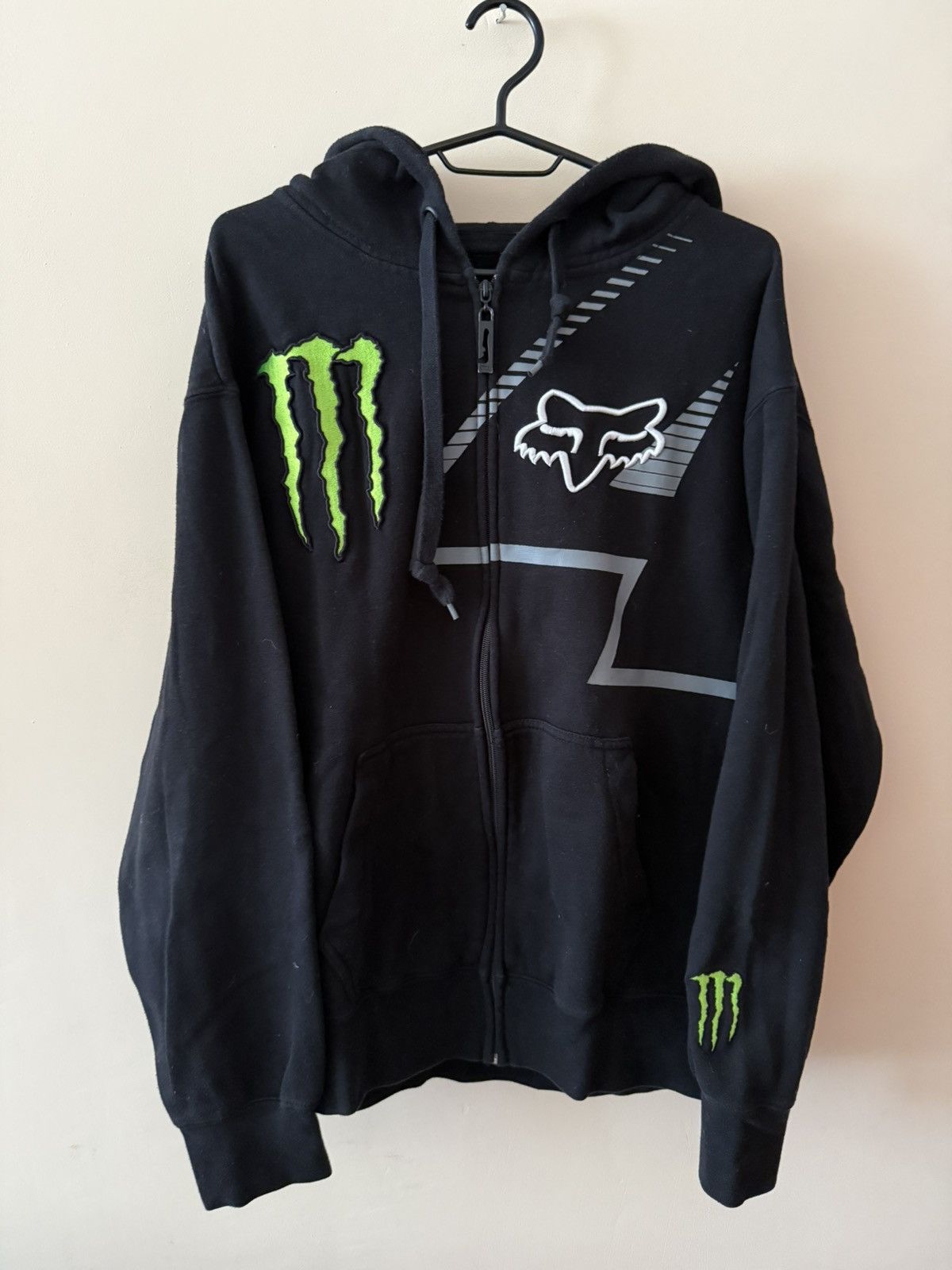 Fox Racing Vintage Fox Monster Energy Racing #4 Full Zip Hoodie L Size Size US L / EU 52-54 / 3 - 1 Thumbnail