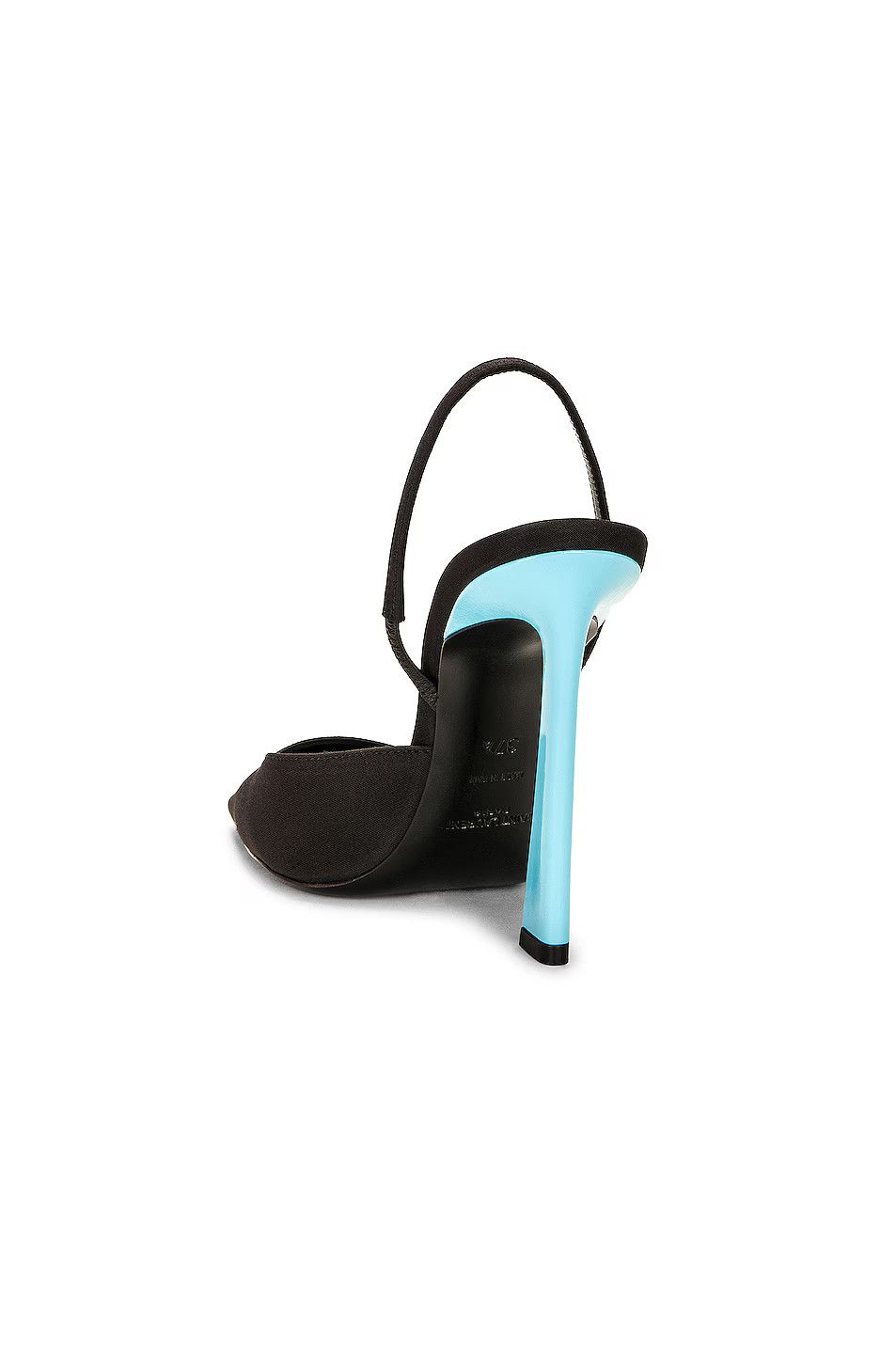Saint Laurent Paris o1bcso1str1124 Blade Slingback Pumps in Nero/Blue Size US 7.5 / IT 37.5 - 3 Thumbnail