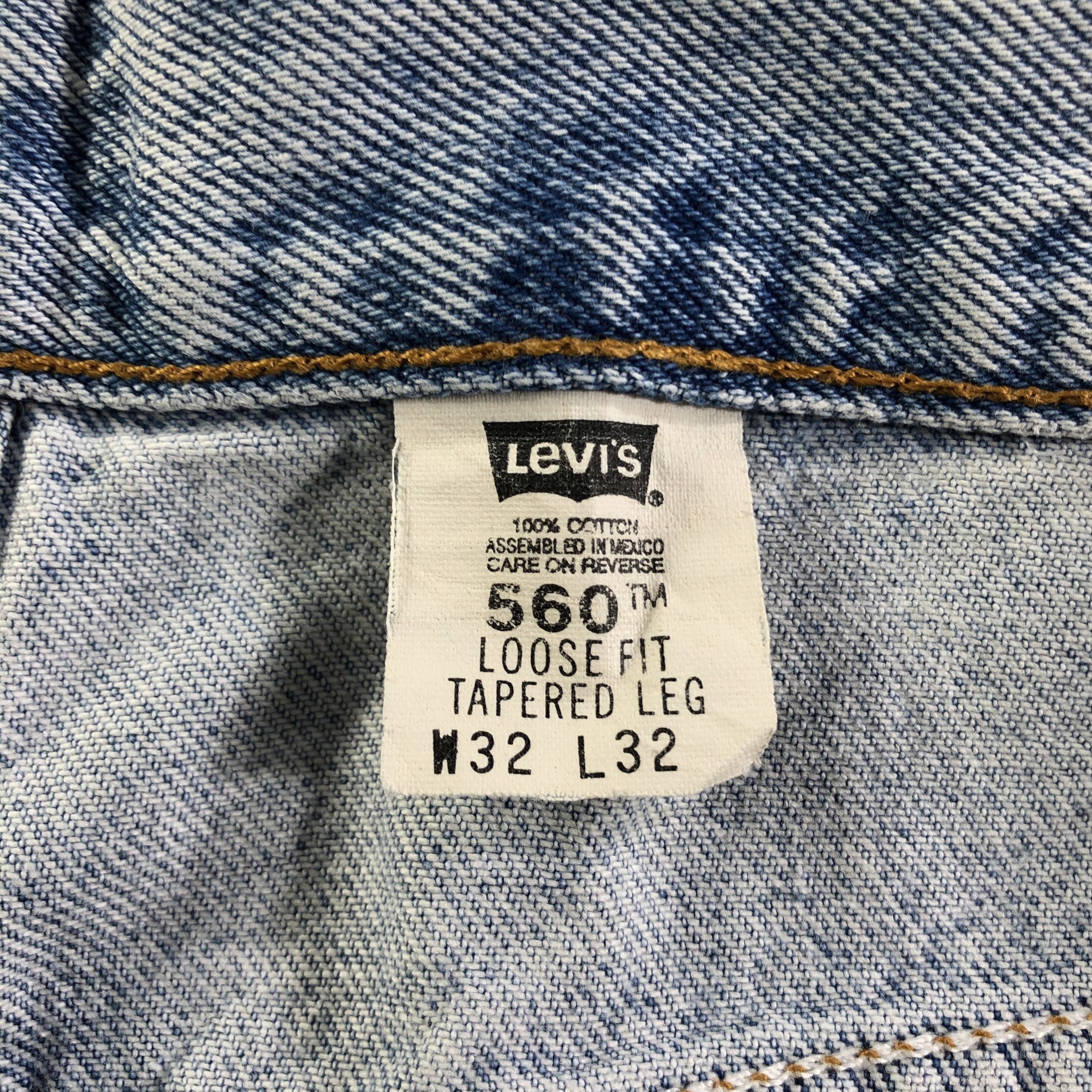 Levi's Vintage Light Wash Levis 560 Jeans-J3579 Size US 32 / EU 48 - 10 Thumbnail
