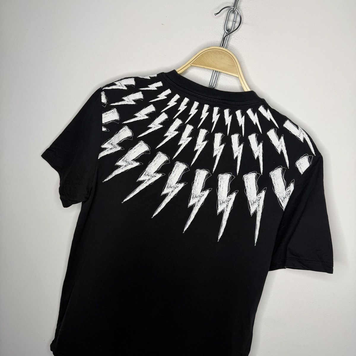 Neil Barrett RRP $246 Neil Barrett Fairisle Thunderbolt T-Shirt Size M Size US M / EU 48-50 / 2 - 6 Thumbnail
