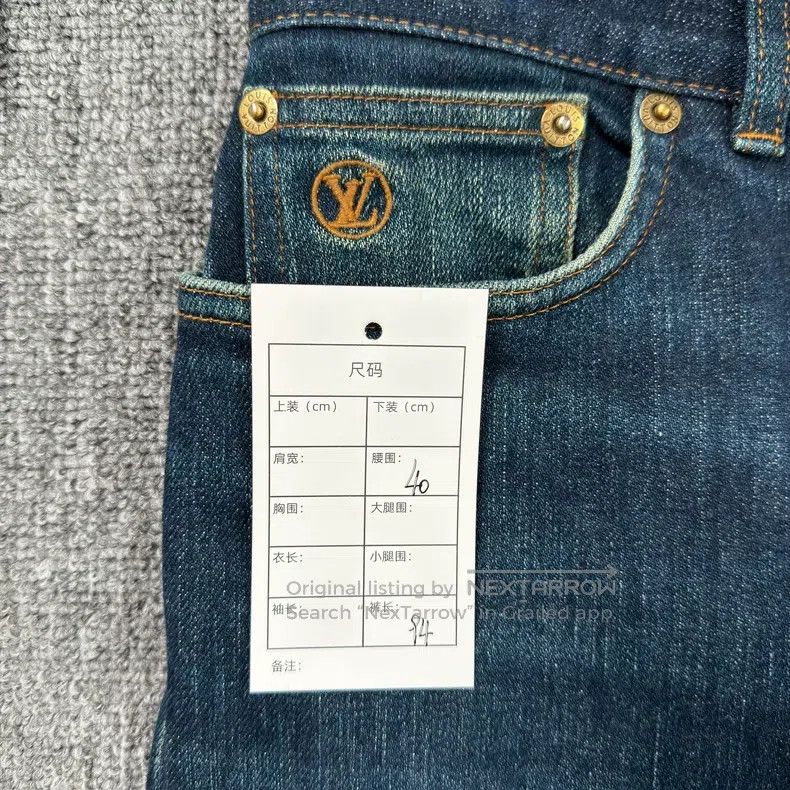 Louis Vuitton Louis Vuitton Back Leather Label Blue Jeans Size US 31 - 7 Thumbnail