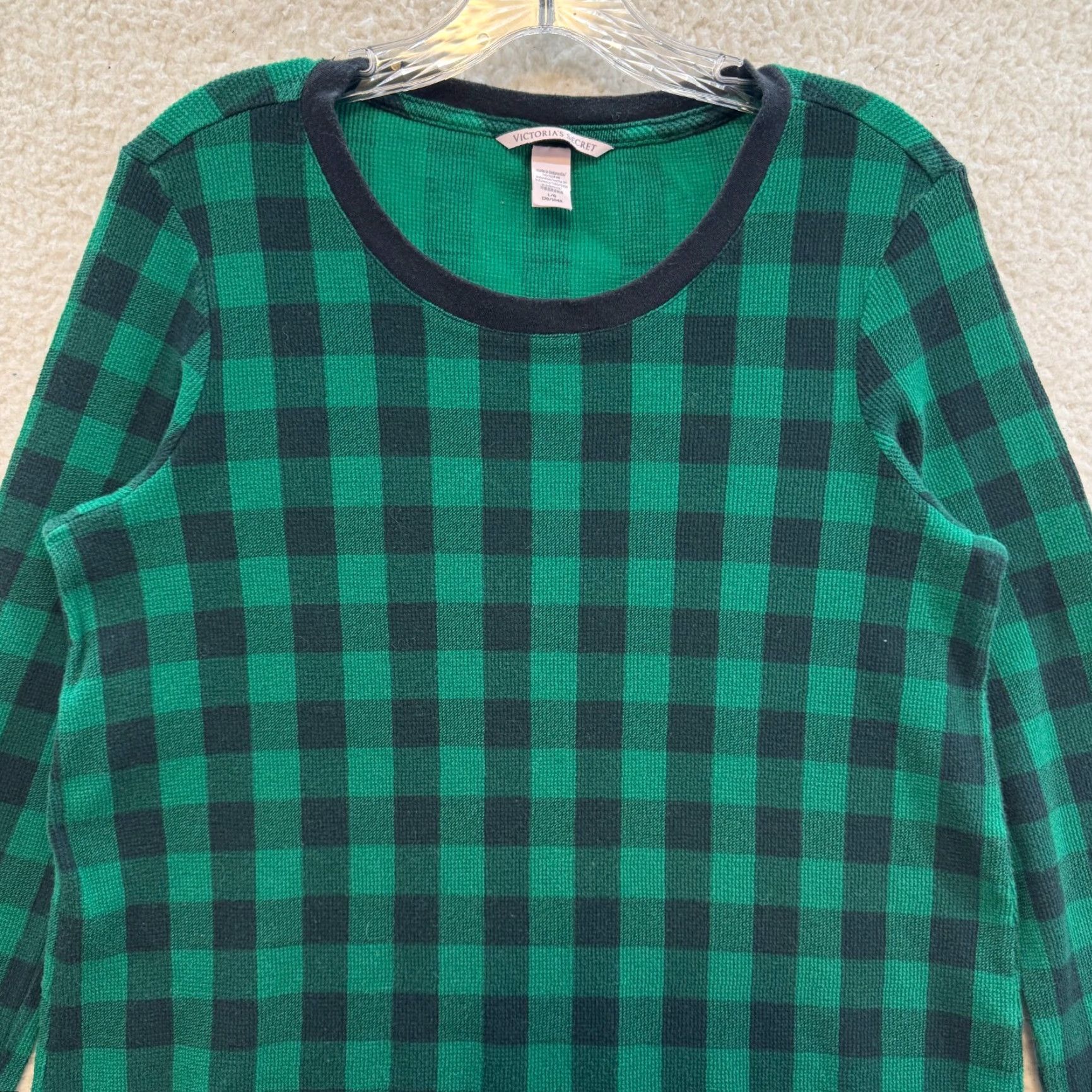 Victoria's Secret Viktoria's Secret Nightgown Sleep Dress L Green Plaid Flannel Long Sleeve Victoria's Secret Womens Dress L Green Plaid Flannel Long Sleeve Size L / US 10 / IT 46 - 3 Thumbnail