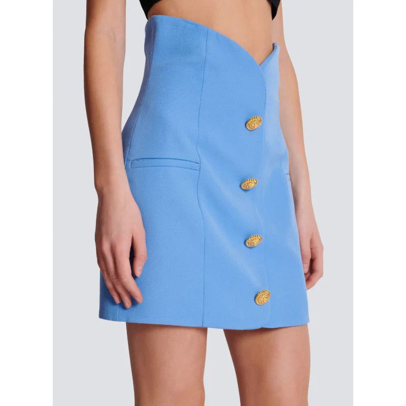 Balmain o1y0625 Mini Skirt in Light Blue Size 27" / US 4 / IT 40 - 4 Thumbnail