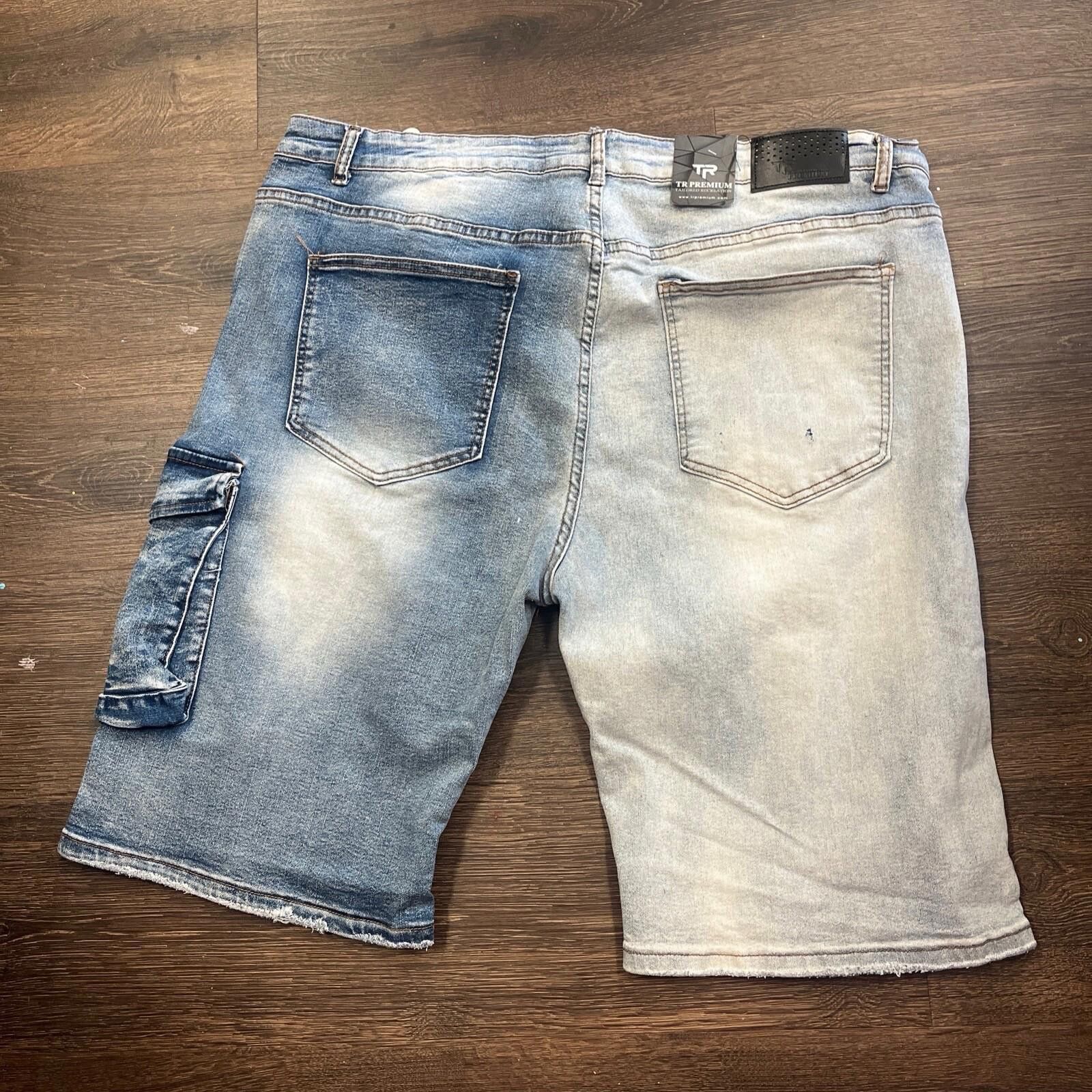 Other TR Premium Tailored Creation Denim Distress Cargo Shorts 42 Size US 42 / EU 58 - 11 Thumbnail