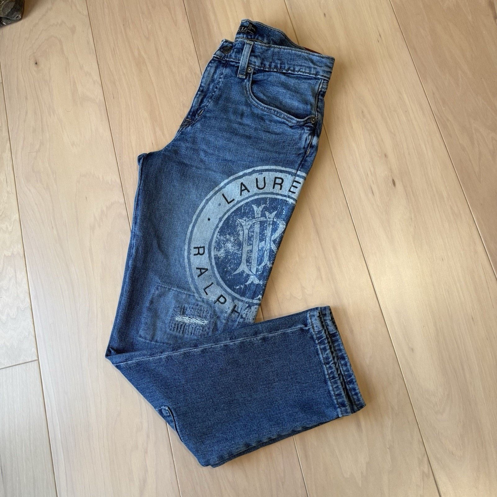 Polo Ralph Lauren Polo Ralph Lauren Jeans Women's 4 Blue Relaxed Tapered Size 32" / US 10 / IT 46 - 9 Thumbnail