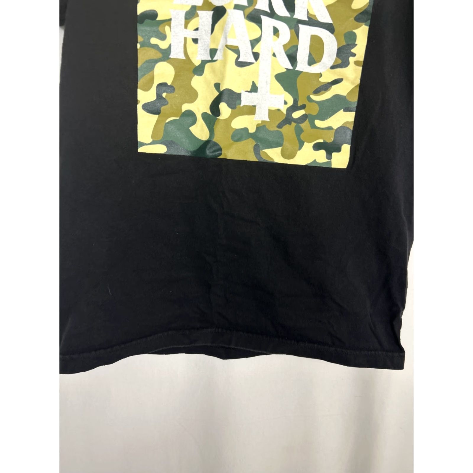 Vintage Lurk Hard T-Shirt Mens Small Black Camouflage Graphic Short Sleeve Shirt Size US S / EU 44-46 / 1 - 6 Thumbnail