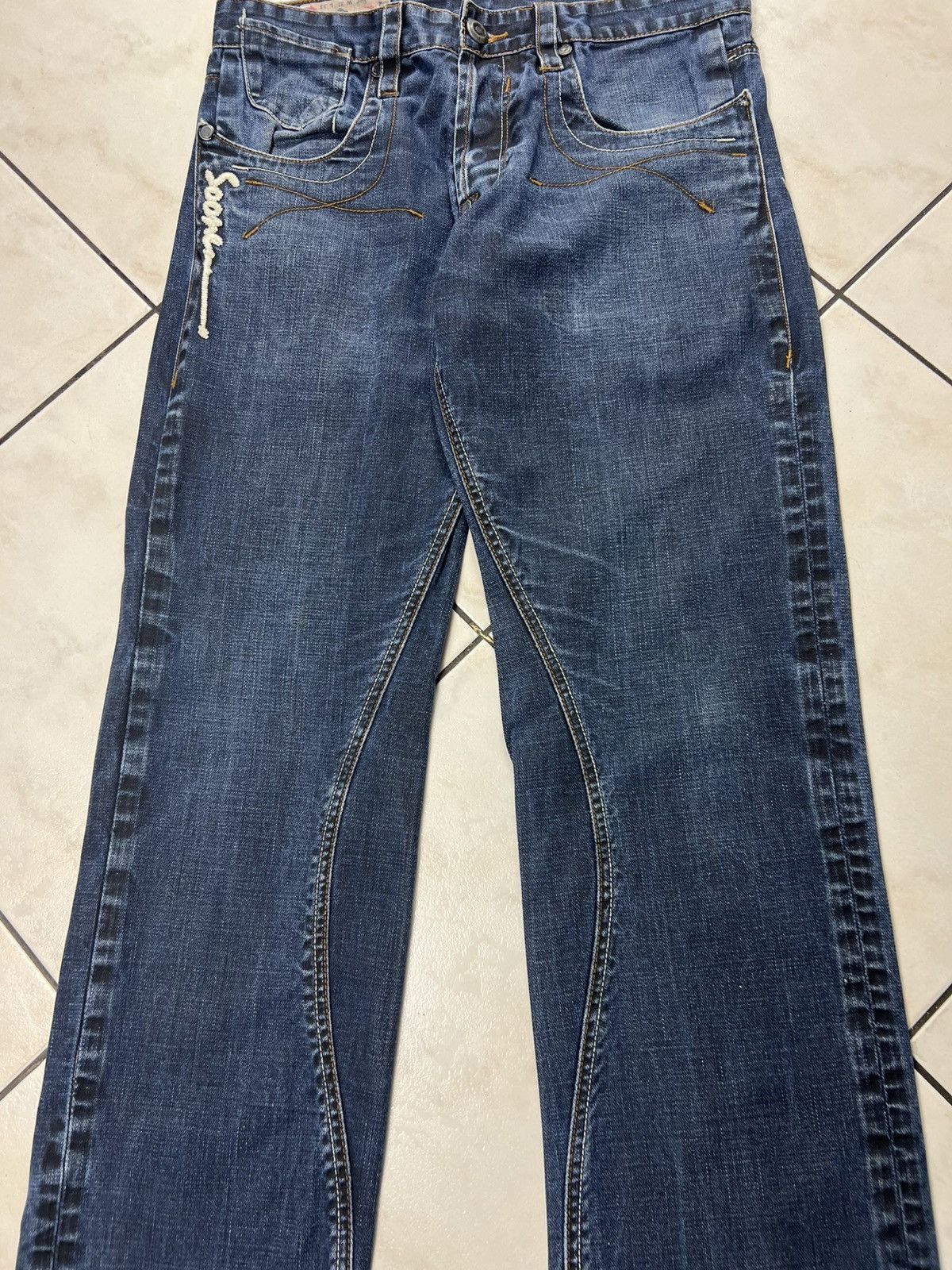 Evisu Vintage Soone denim distressed y2k selvedge jeans navy japan Size US 32 / EU 48 - 5 Thumbnail