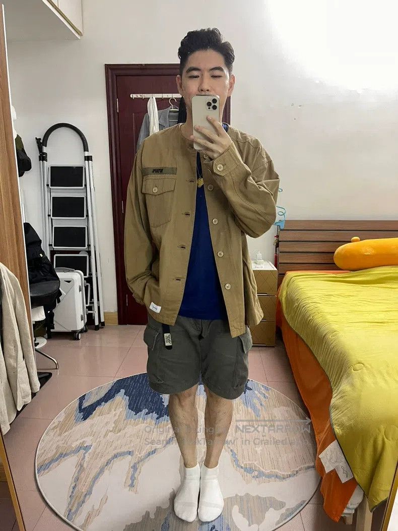 Wtaps Wtaps Kaki collarless shirt Size US S / EU 44-46 / 1 - 2 Thumbnail