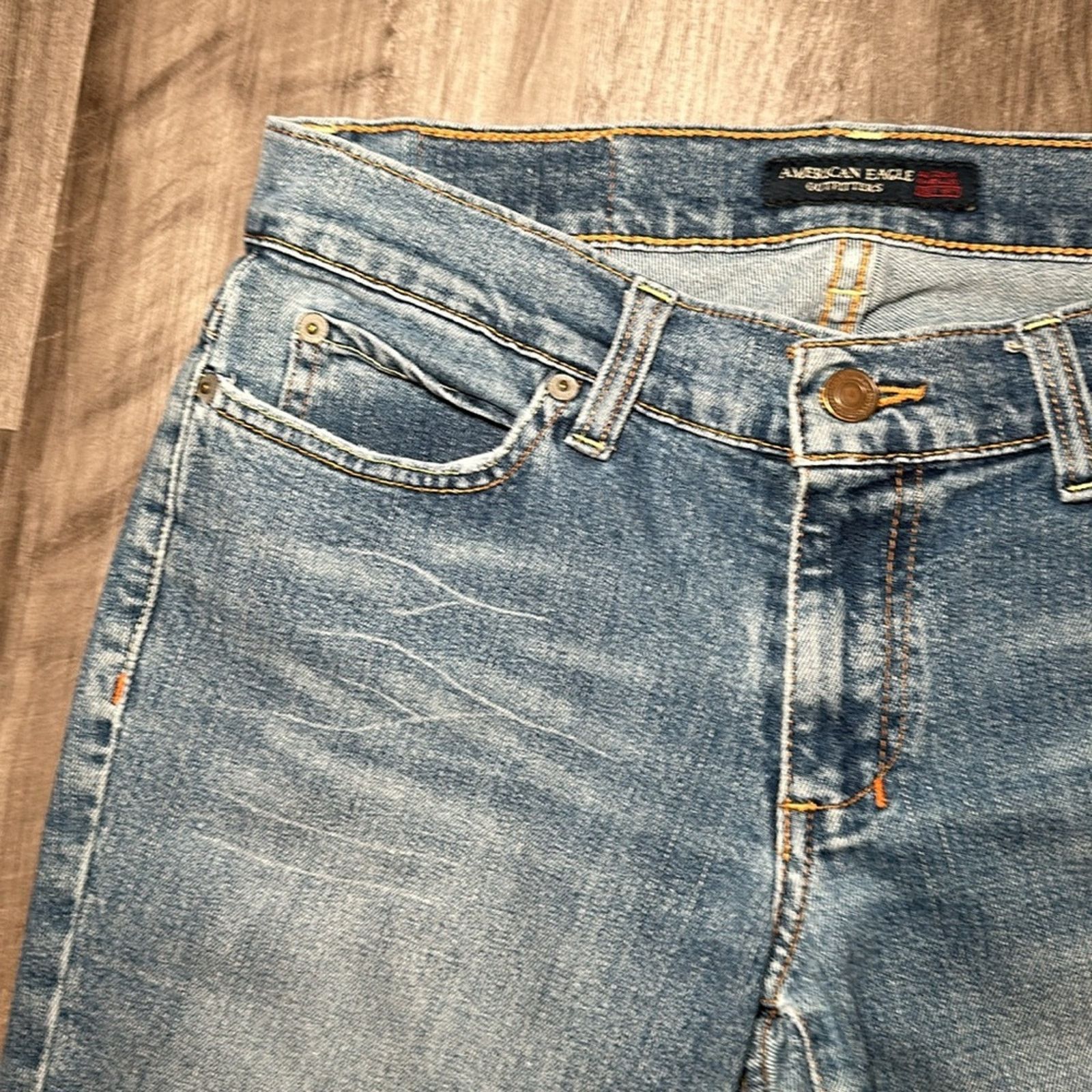 American Eagle Outfitters American Eagle Straight Cropped Jeans - 6 Size 28" / US 6 / IT 42 - 5 Thumbnail