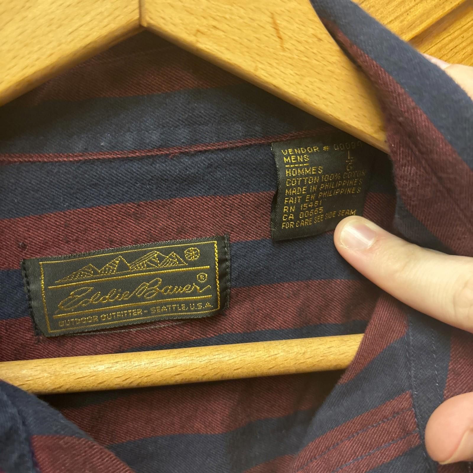 Eddie Bauer Eddie Bauer Vintage 90's Button Down Shirt Striped Large Size US L / EU 52-54 / 3 - 2 Thumbnail