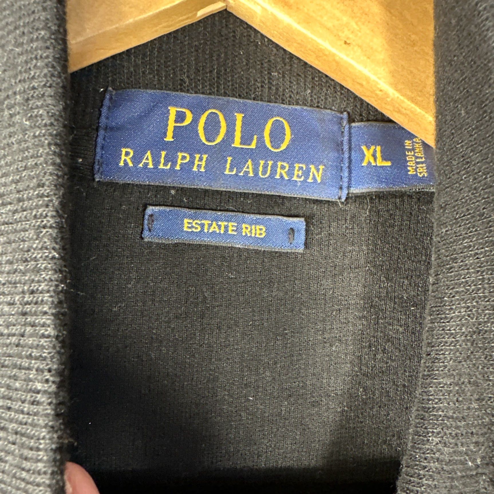 Polo Ralph Lauren Polo Ralph Lauren Sweater Mens XL Black Estate Rib Full Zip Mock Neck Pockets Size US XL / EU 56 / 4 - 5 Thumbnail