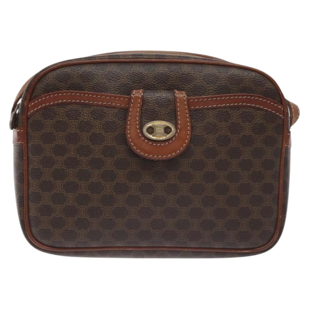 Celine CELINE Macadam Canvas Shoulder Bag Pvc Leather Brown Gold Size ONE SIZE - 2 Thumbnail