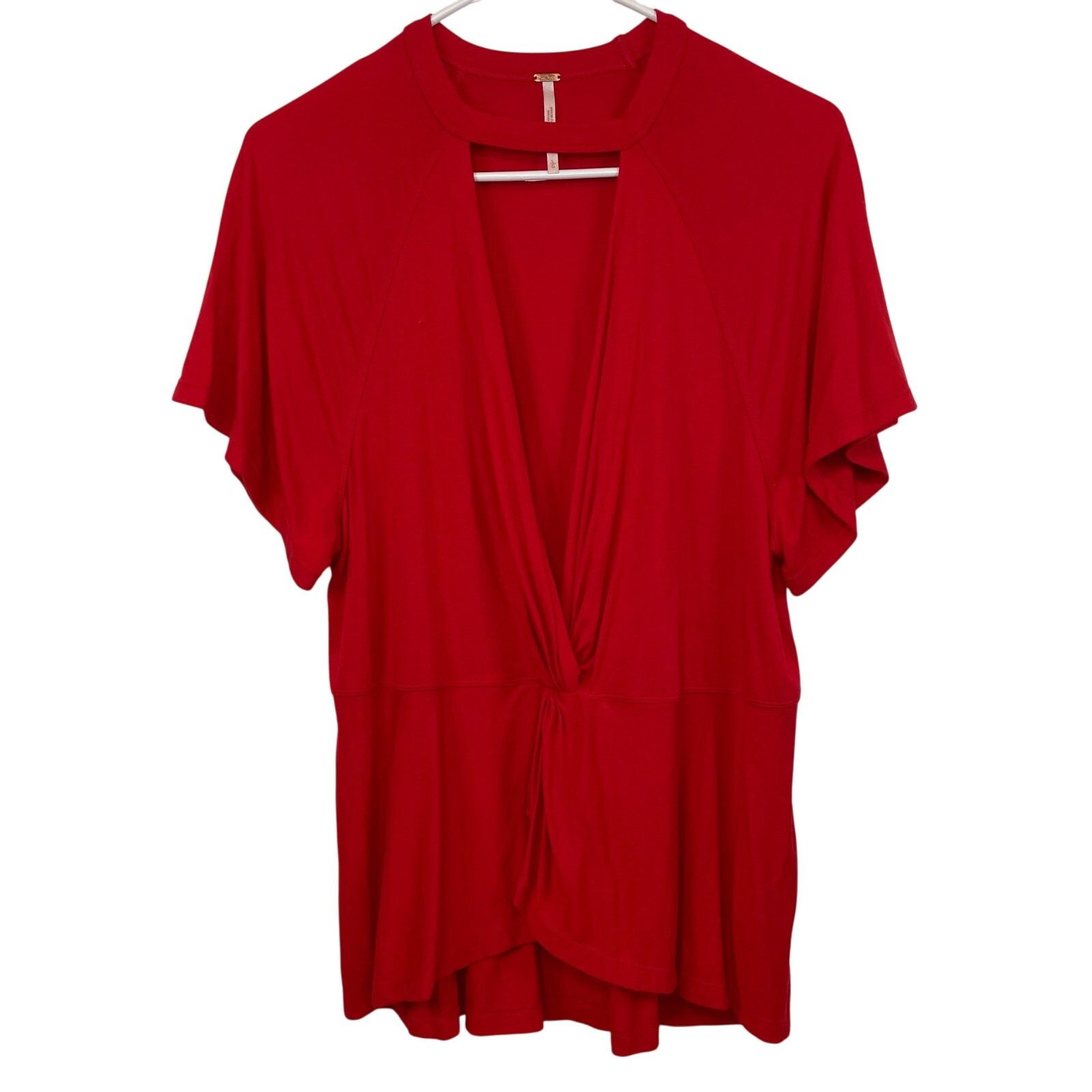 Free People Free People Just A Twist Top L Square Neck Choker Surplice Size L / US 10 / IT 46 - 1 Thumbnail