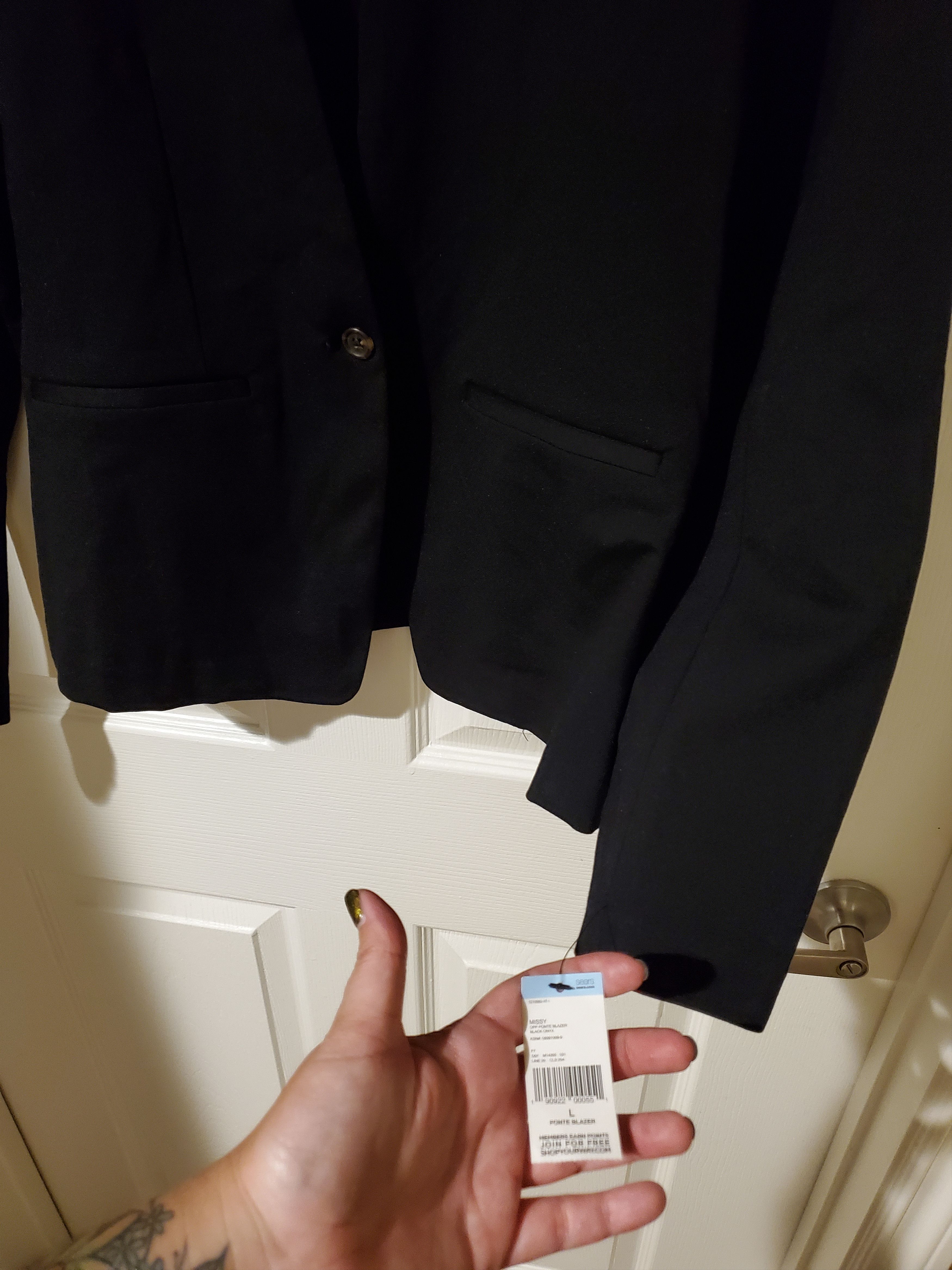 Sears *NWT* Simply styled by Sears women's black blazer (size L) Size L / US 10 / IT 46 - 2 Thumbnail