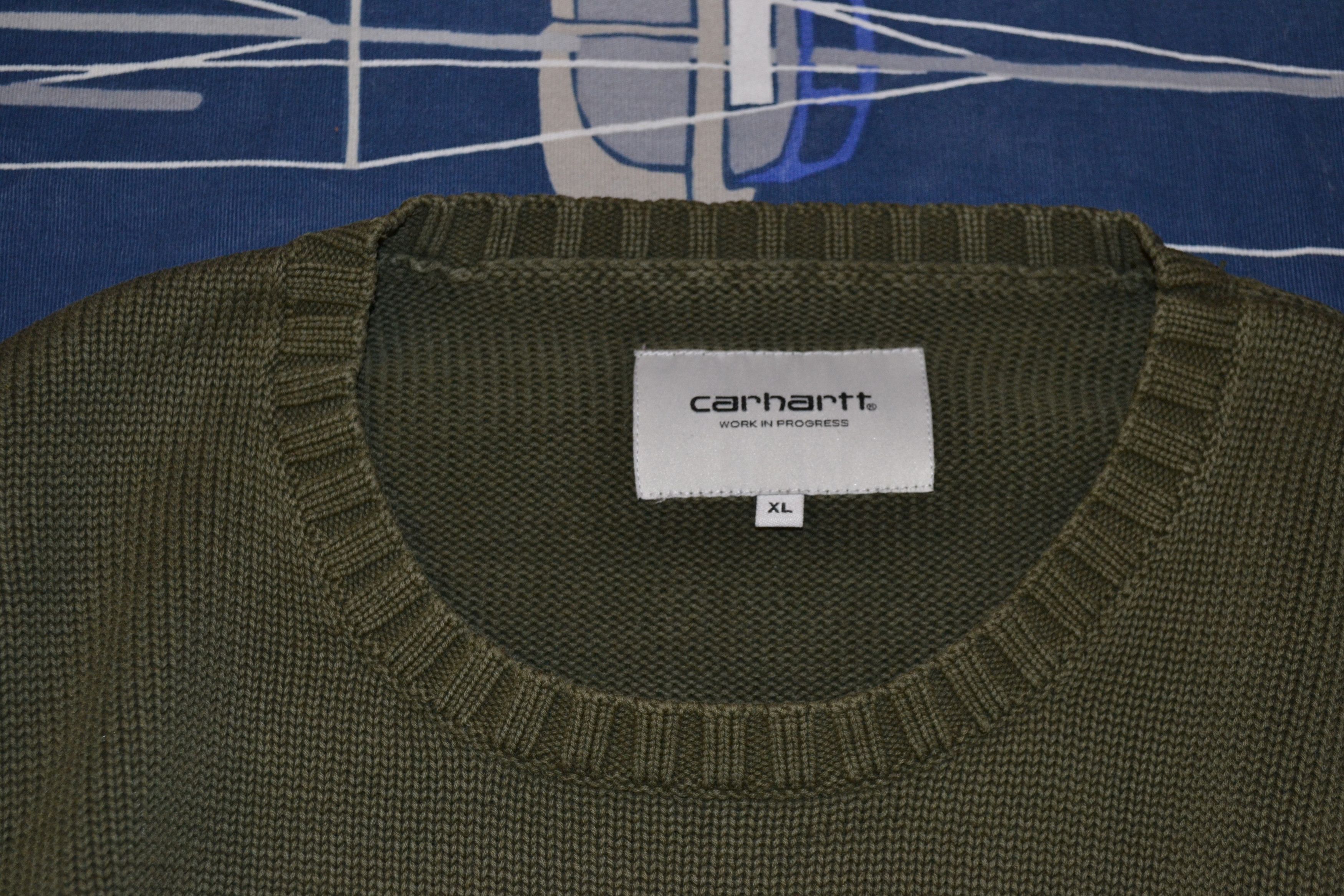 Carhartt Carhartt WIP Olive Green Knit Sweater | Size L Size US L / EU 52-54 / 3 - 7 Thumbnail