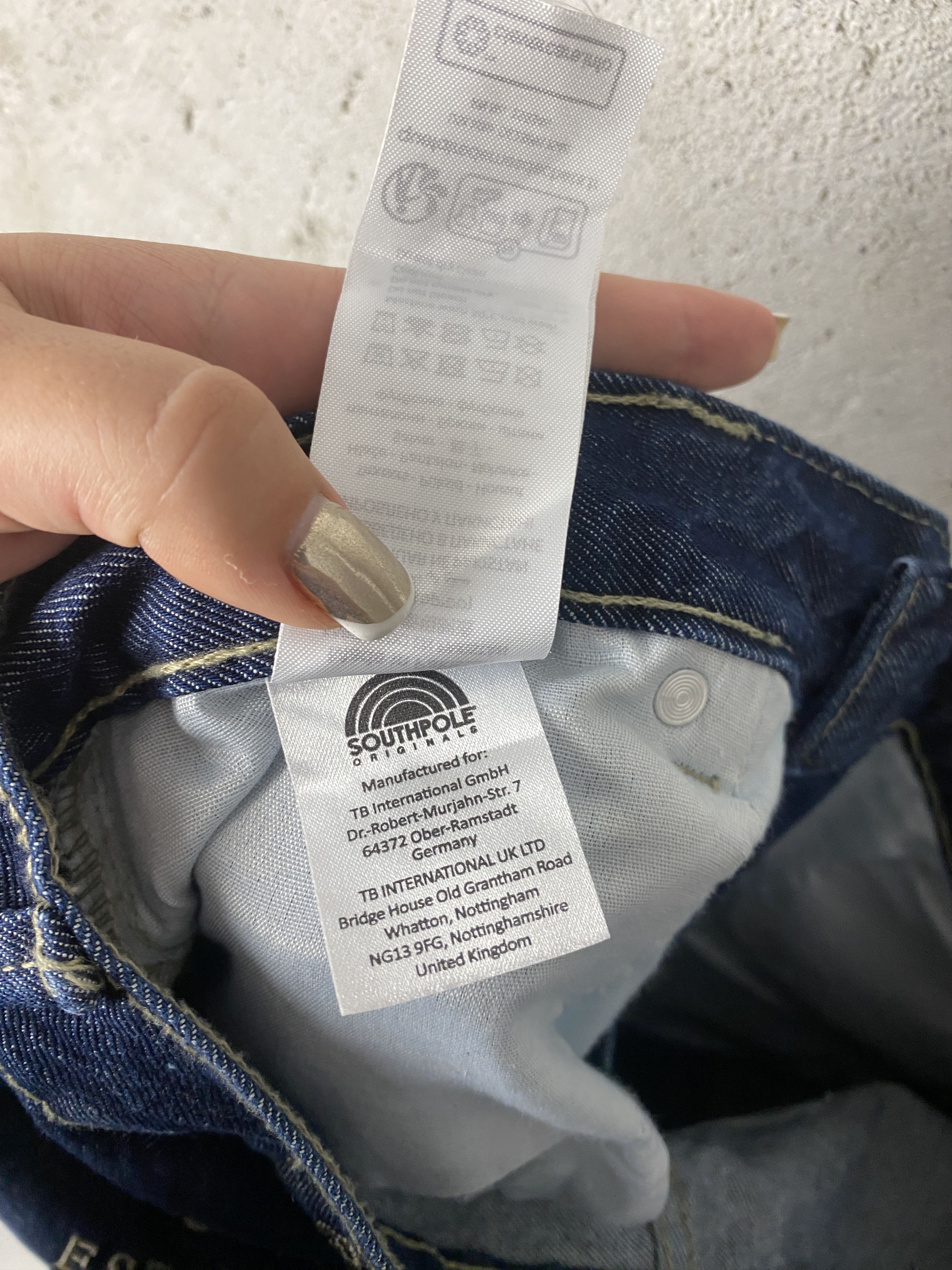 Southpole Southpole Script denim raw indigo denim jeans pants y2k 00s Size US 34 / EU 50 - 10 Thumbnail