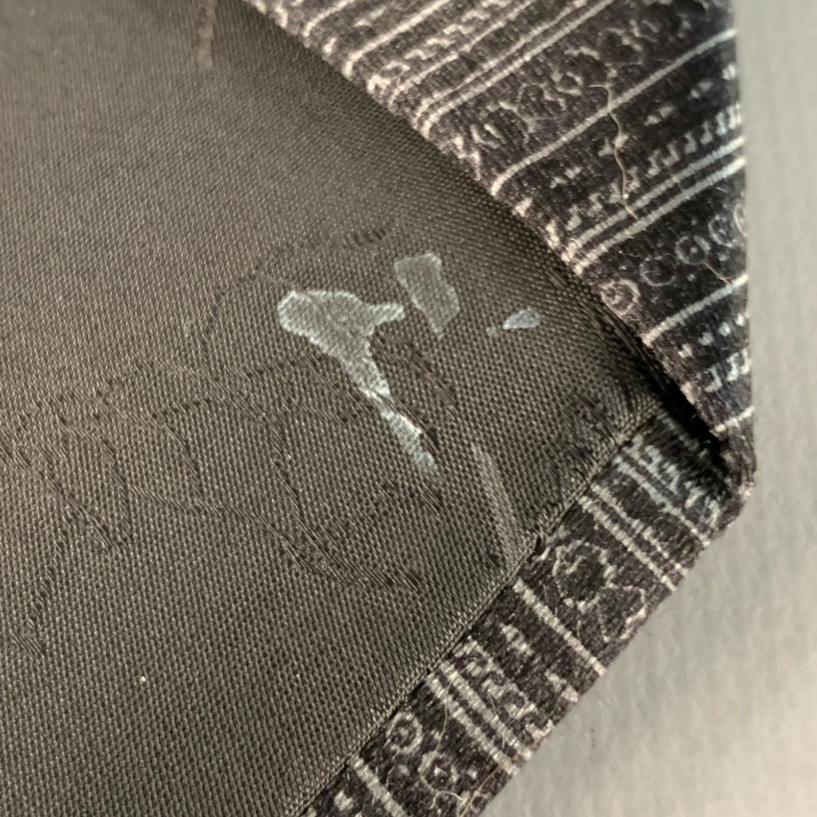 Brioni BRIONI One Size Black Grey Diagonal Stripe Silk Satin Tie Size ONE SIZE - 6 Thumbnail