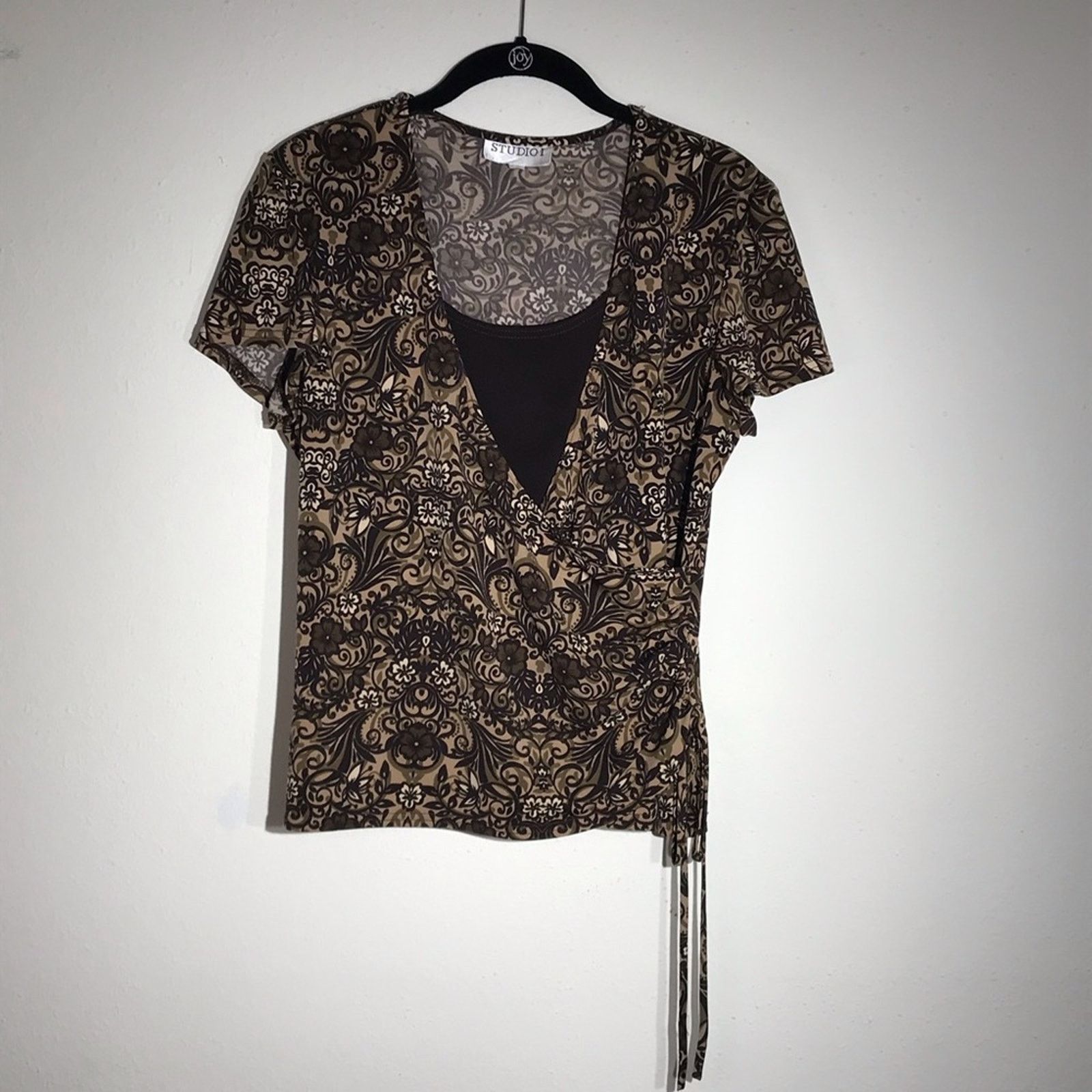 Other Studio I Brown Floral Skirt Set Size 10 Size 32" / US 10 / IT 46 - 2 Thumbnail