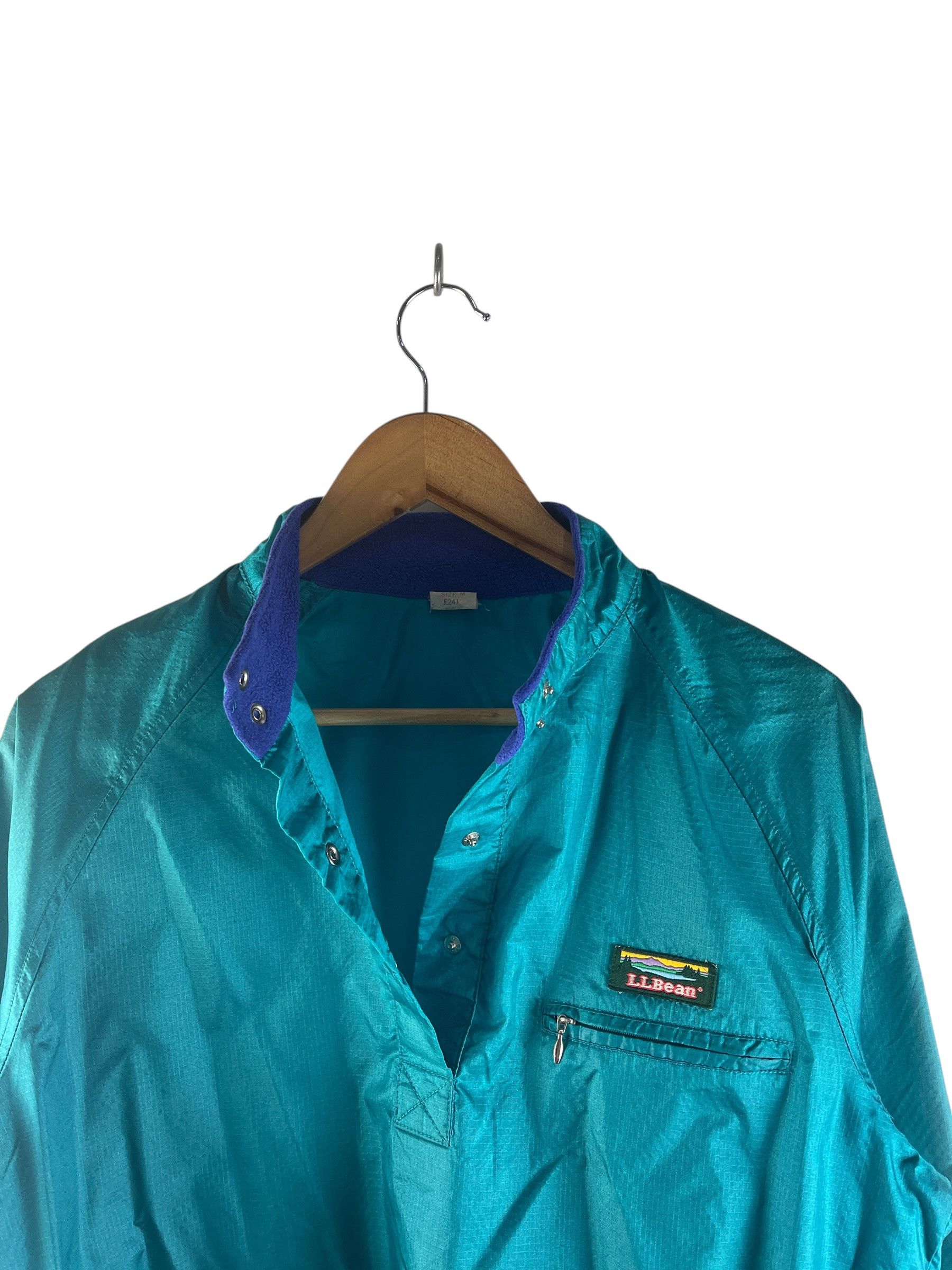L.L. Bean Vintage L.L.Bean Teal Cobalt Pullover Anorak Jacket Size US M / EU 48-50 / 2 - 12 Thumbnail