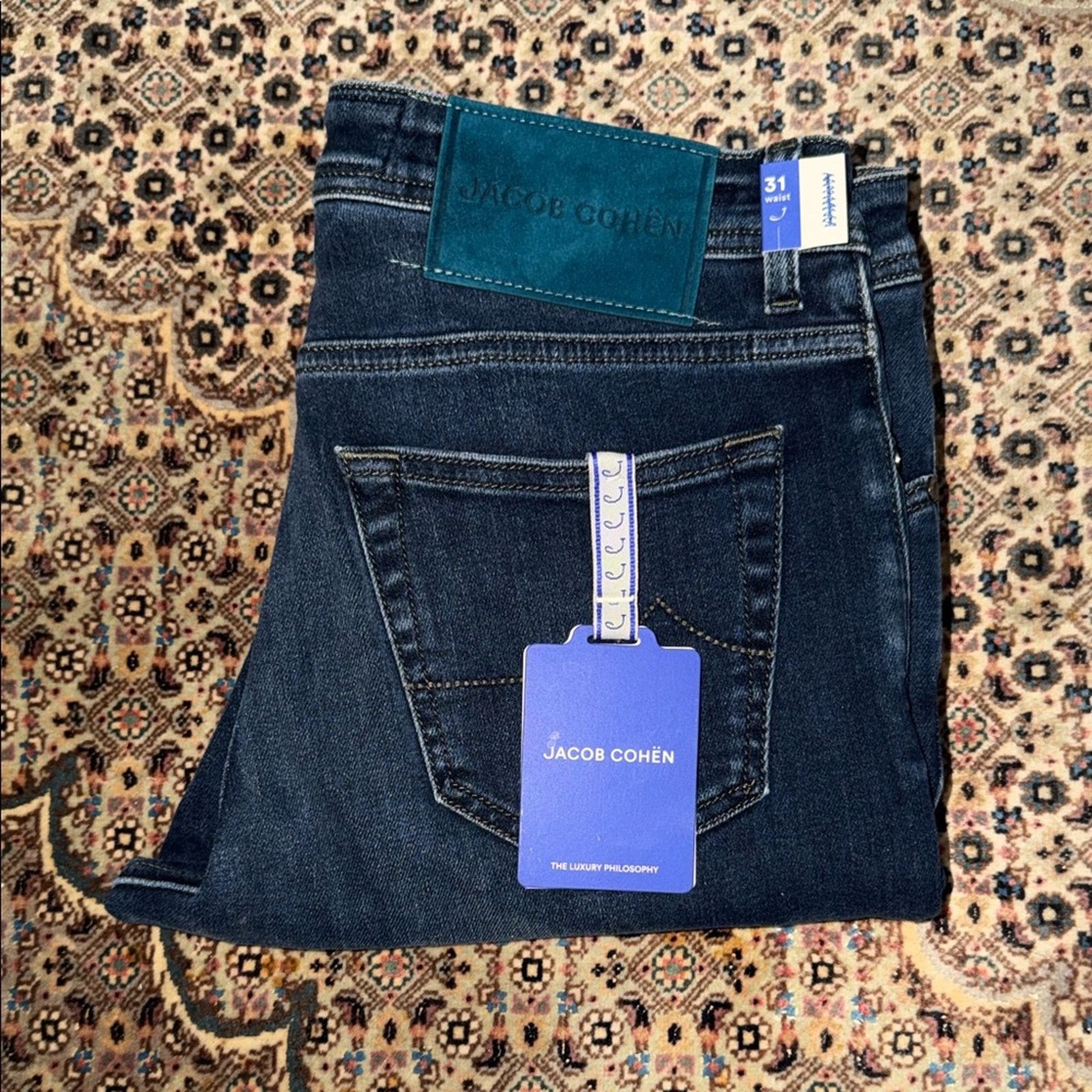 Jacob Cohen Jacob Cohen Men's Deep Indigo Slim Jeans Size 31 Size US 31 - 1 Thumbnail
