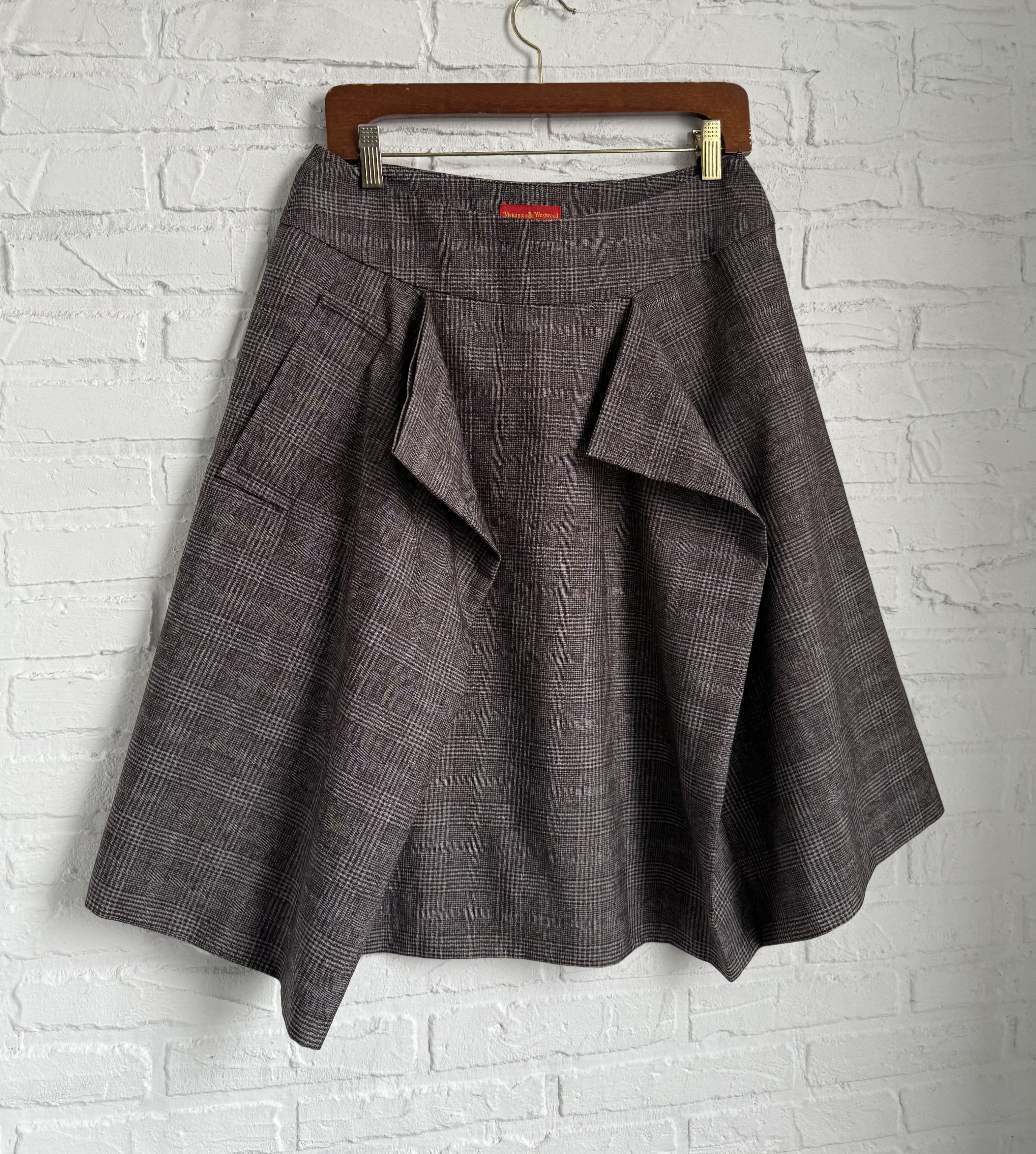 Vivienne Westwood Vintage Vivienne Westwood Red Label Asymmetric Wool Skirt Size 30" / US 8 / IT 44 - 8 Thumbnail
