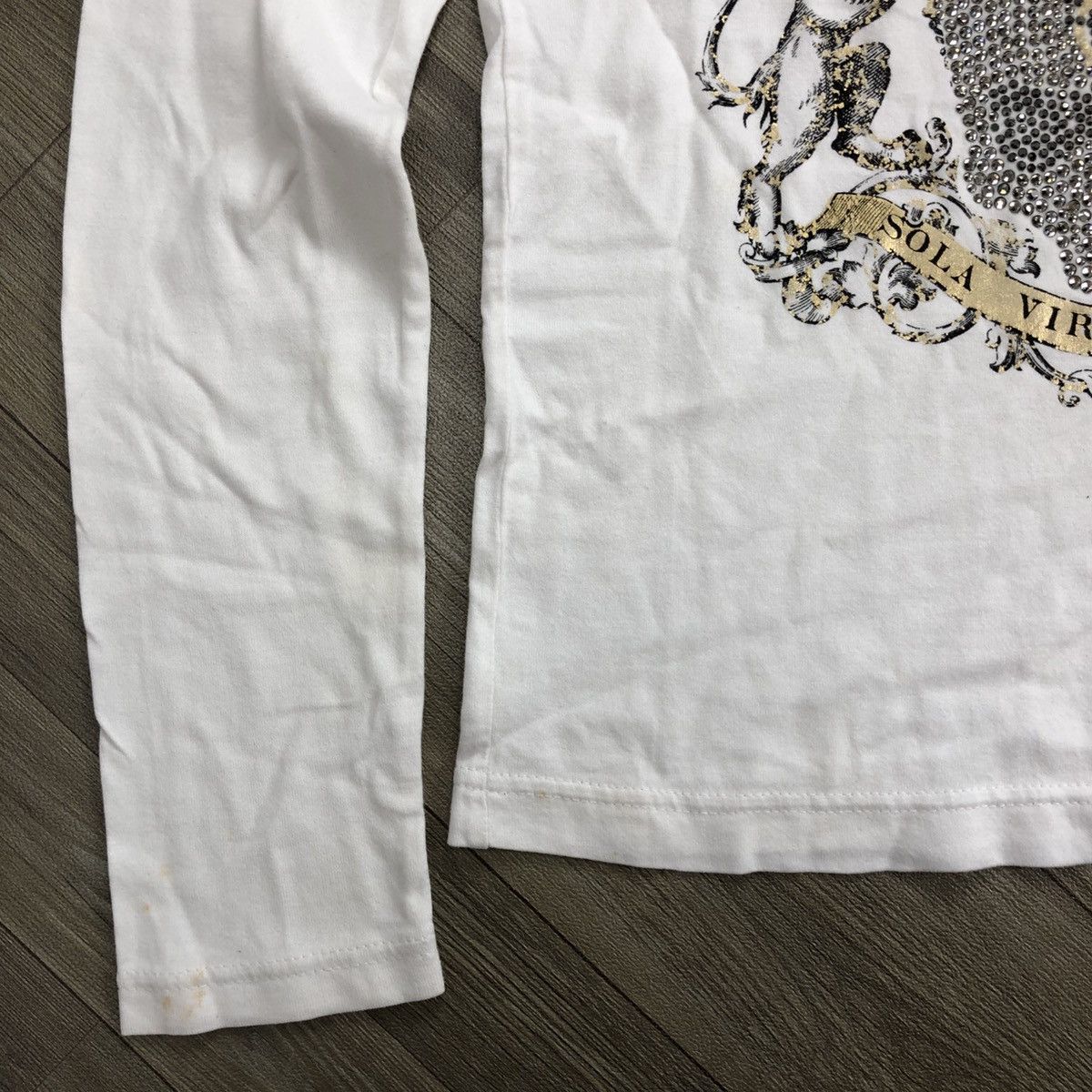 If Six Was Nine × Japanese Brand × Le Grande Bleu (L.G.B.) 2000s Lagust Skulls Cross Poem Goa LGB Studded Longsleeve Size US M / EU 48-50 / 2 - 7 Thumbnail