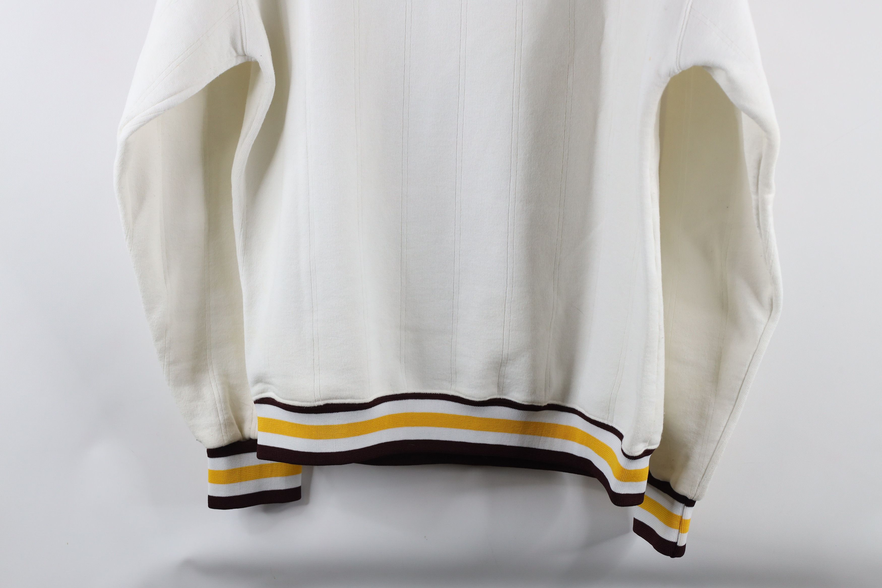 Vintage Vintage 90s Streetwear Blank Striped Crewneck Sweatshirt USA Size US L / EU 52-54 / 3 - 14 Thumbnail