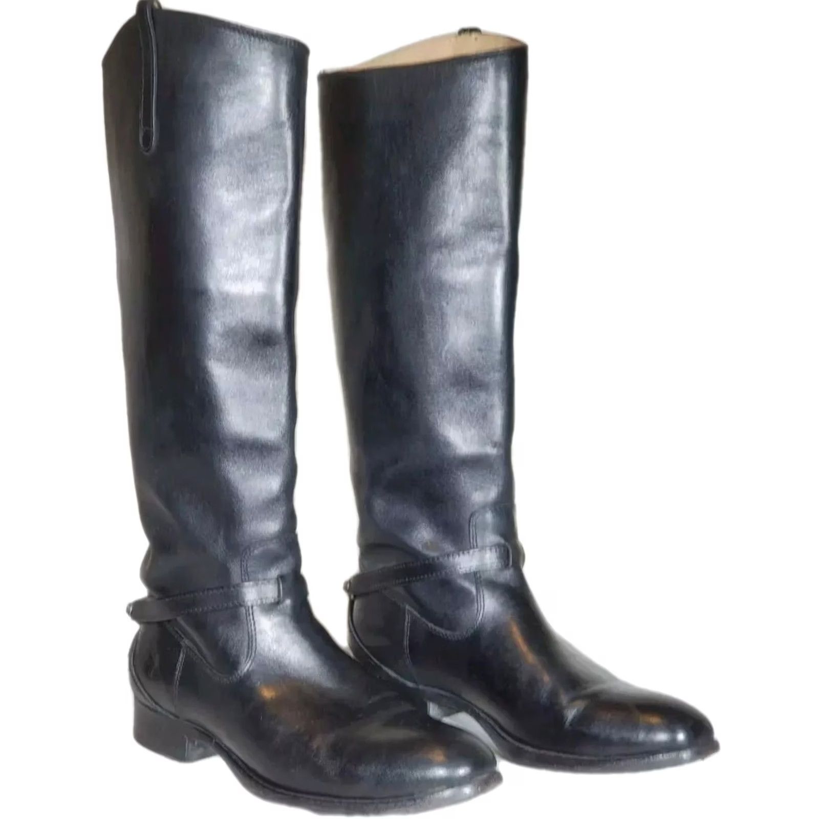 Frye FRYE Lindsay Plate Tall Riding Boots Black Leather 3476889 Knee-High Womens US 8 B Size US 8 / IT 38 - 2 Thumbnail