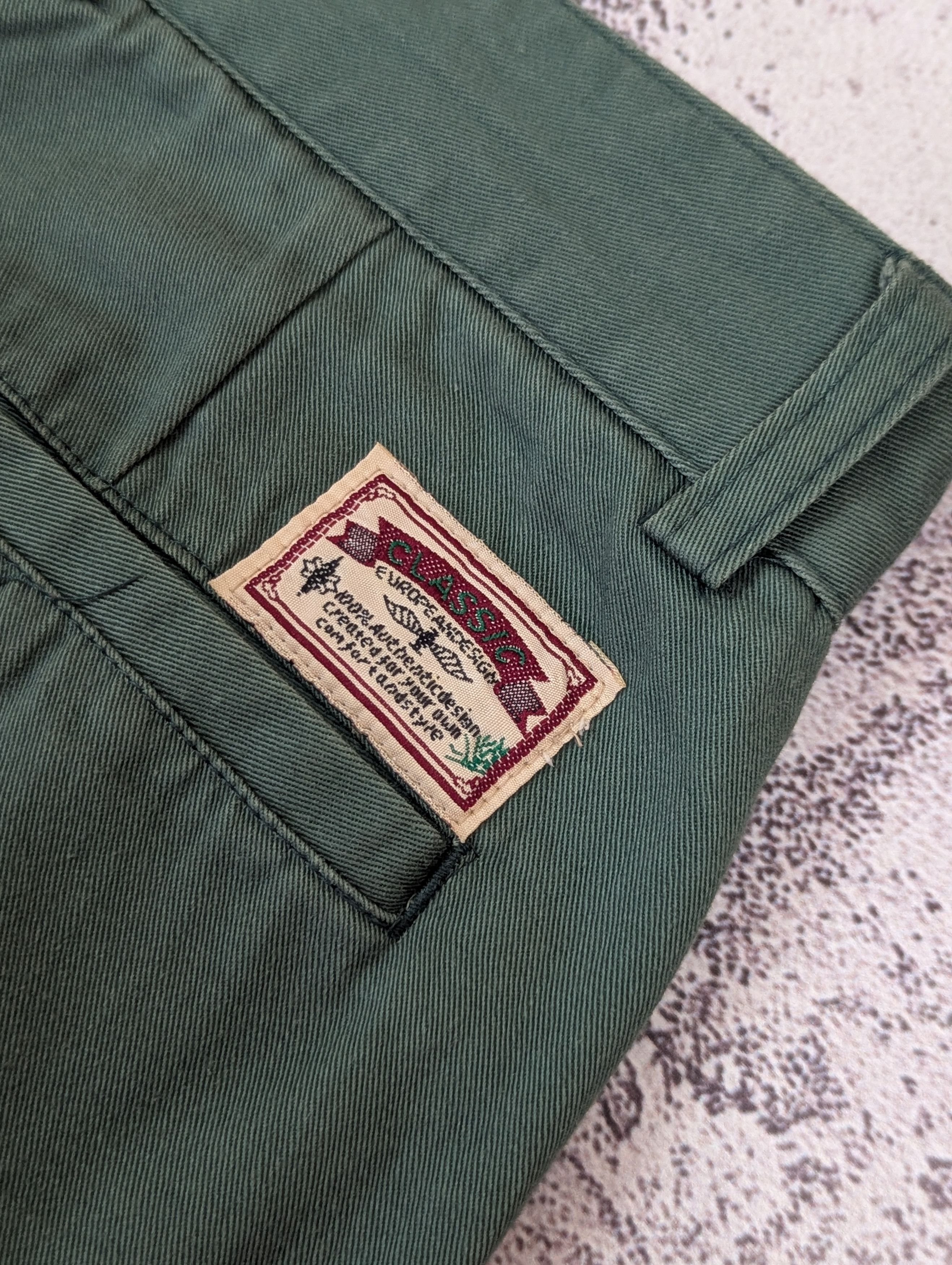 Vintage Vintage French Work Pleated Chino Pants W32 Size US 32 / EU 48 - 20 Thumbnail