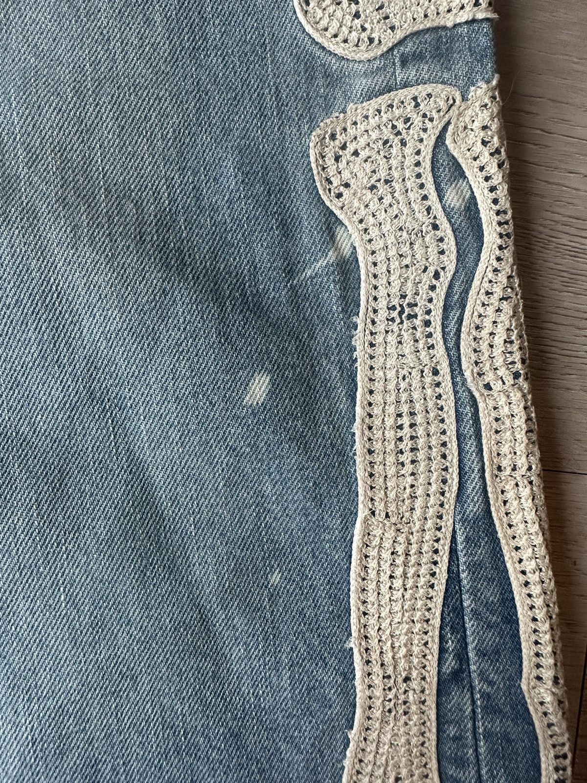 Japanese Brand × Kapital × Kapital Kountry Kapital 14oz Denim 5P Short Pants (Bone Embroidery) Size US 32 / EU 48 - 7 Thumbnail