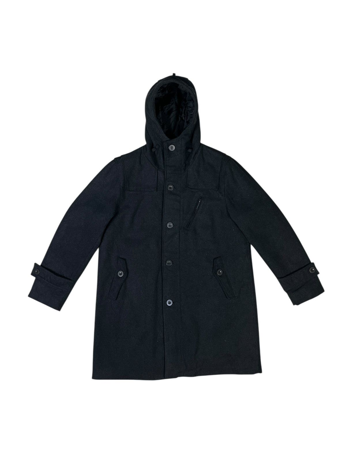 Japanese Brand × semanticdesign Semantic Design Wool Heavy Coat with Hood Size US M / EU 48-50 / 2 - 1 Thumbnail