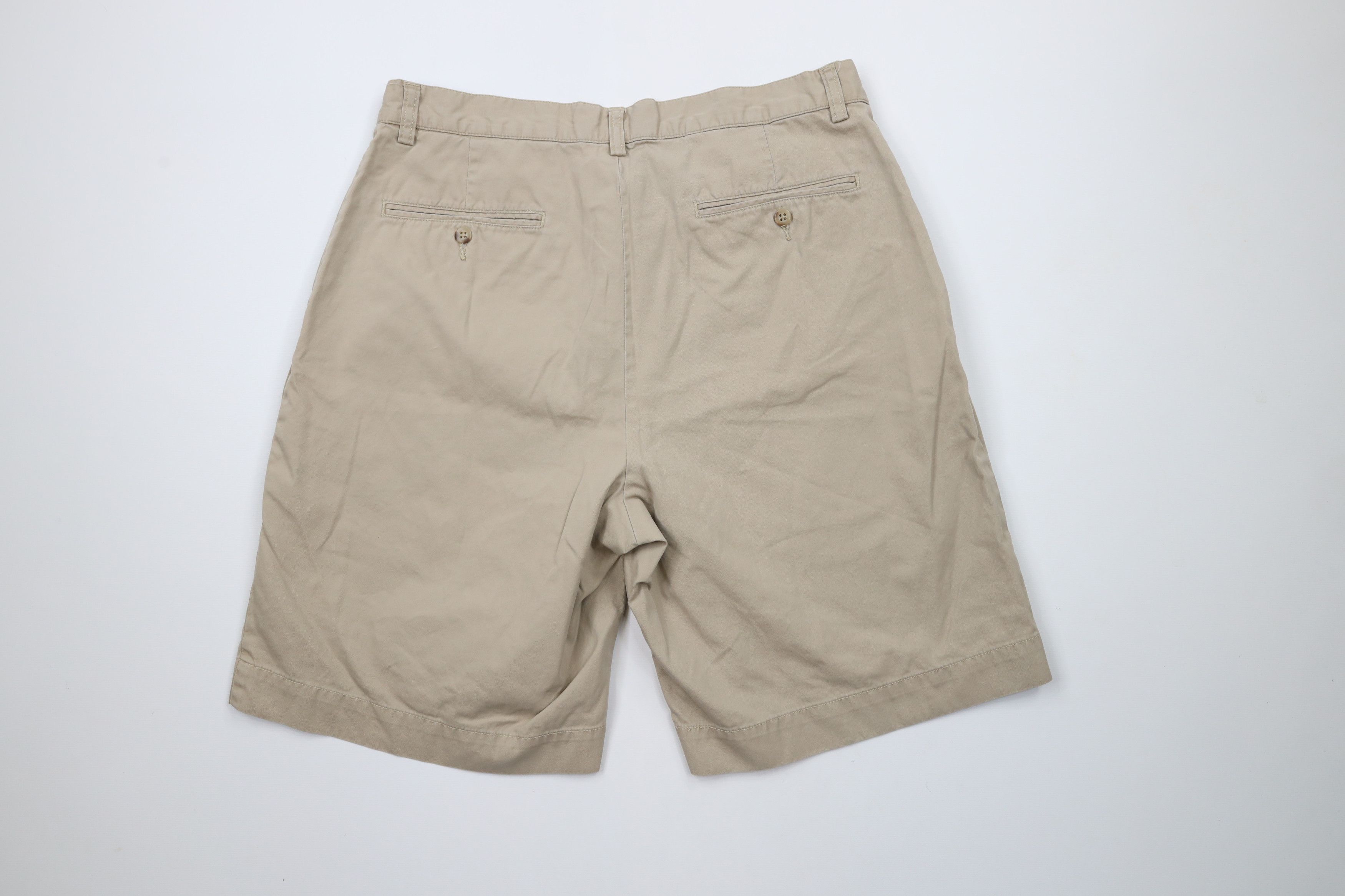 Ralph Lauren × Vintage Vintage 90s Ralph Lauren Knee Cotton Chino Shorts Beige Size US 33 - 9 Thumbnail