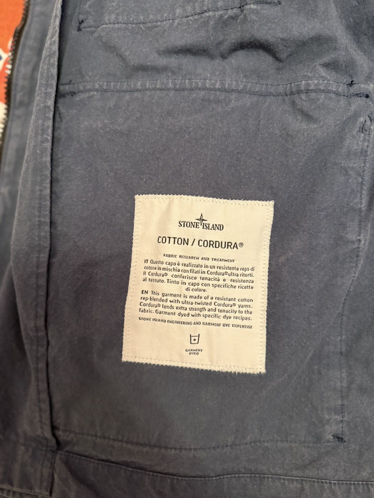 Stone Island Cotton Garment Dyed Cordura Jacket