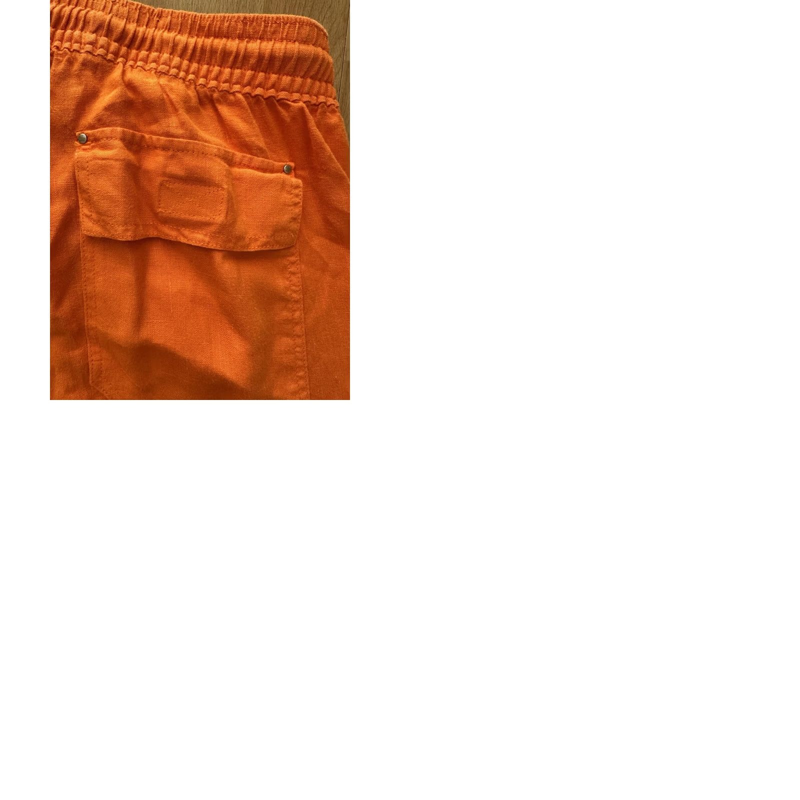 Vilebrequin Vilebrequin Mens Cargo Shorts Orange Linen 3XL Beach City Pockets Regular Rise High Inseam 10.75” EUC Rare Size US 39 - 9 Thumbnail