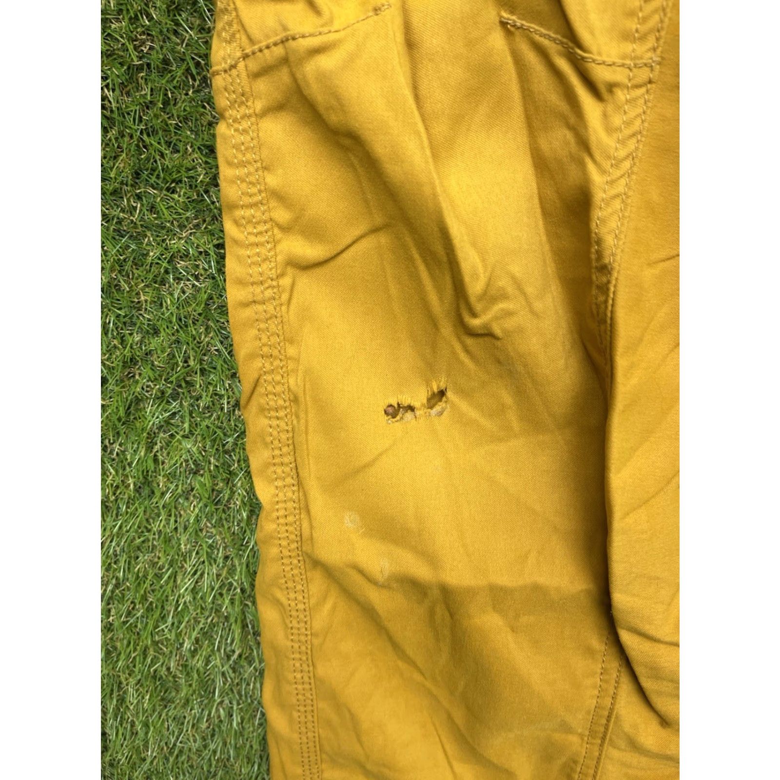 Prana PRANA Hiking Pants Mens 30x30 Pants Slim Yellow 5-Pocket Cargo Logo Outdoor Climbing Style: Climbing Pants Mens Regular Size 30 Color Yellow Size US 30 / EU 46 - 2 Thumbnail