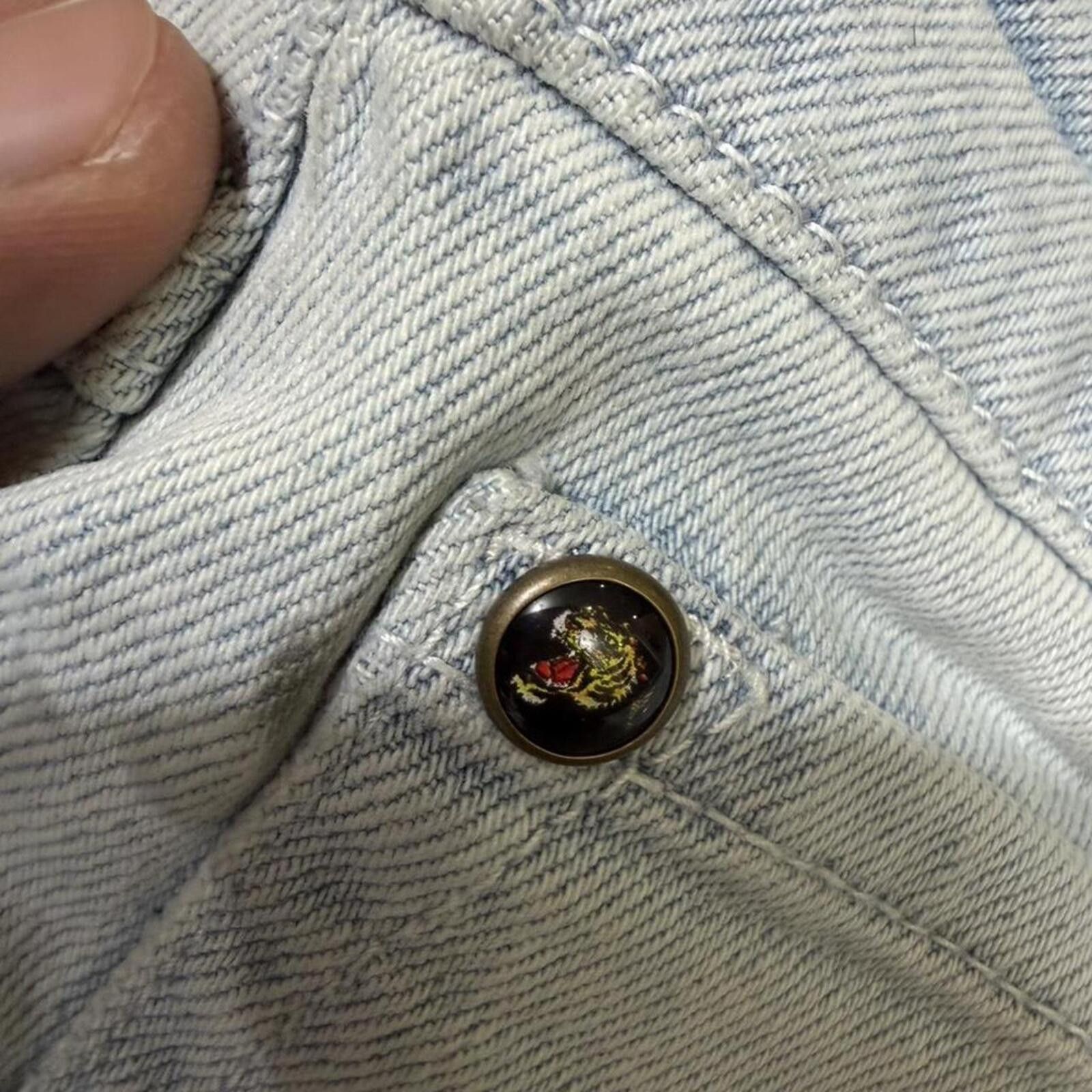 Ed Hardy Ed Hardy denim shorts with design LIFE BEFORE HONOR ❤️‍🩹 Size 31" - 6 Thumbnail