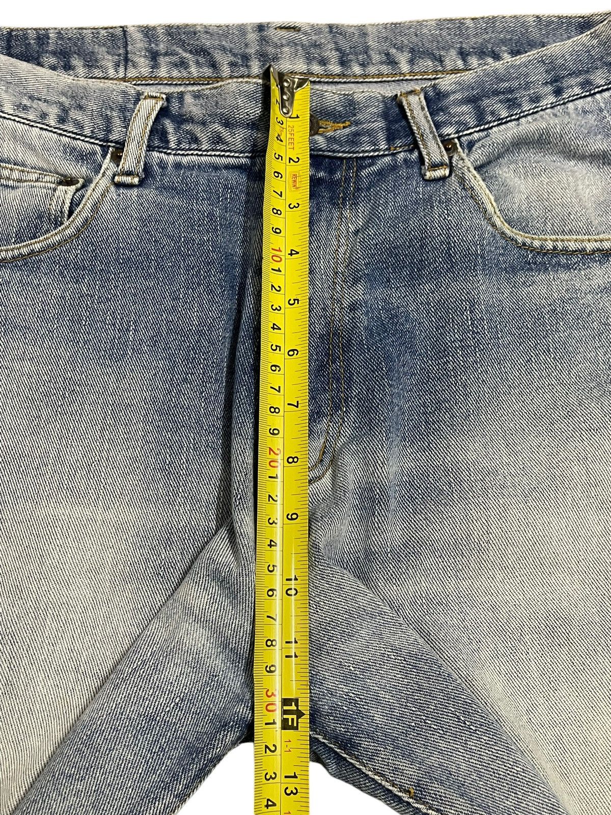 Denime Vintage Japanese Brand Blue Faded Wash Distress Baggy Jeans Size US 30 / EU 46 - 15 Thumbnail