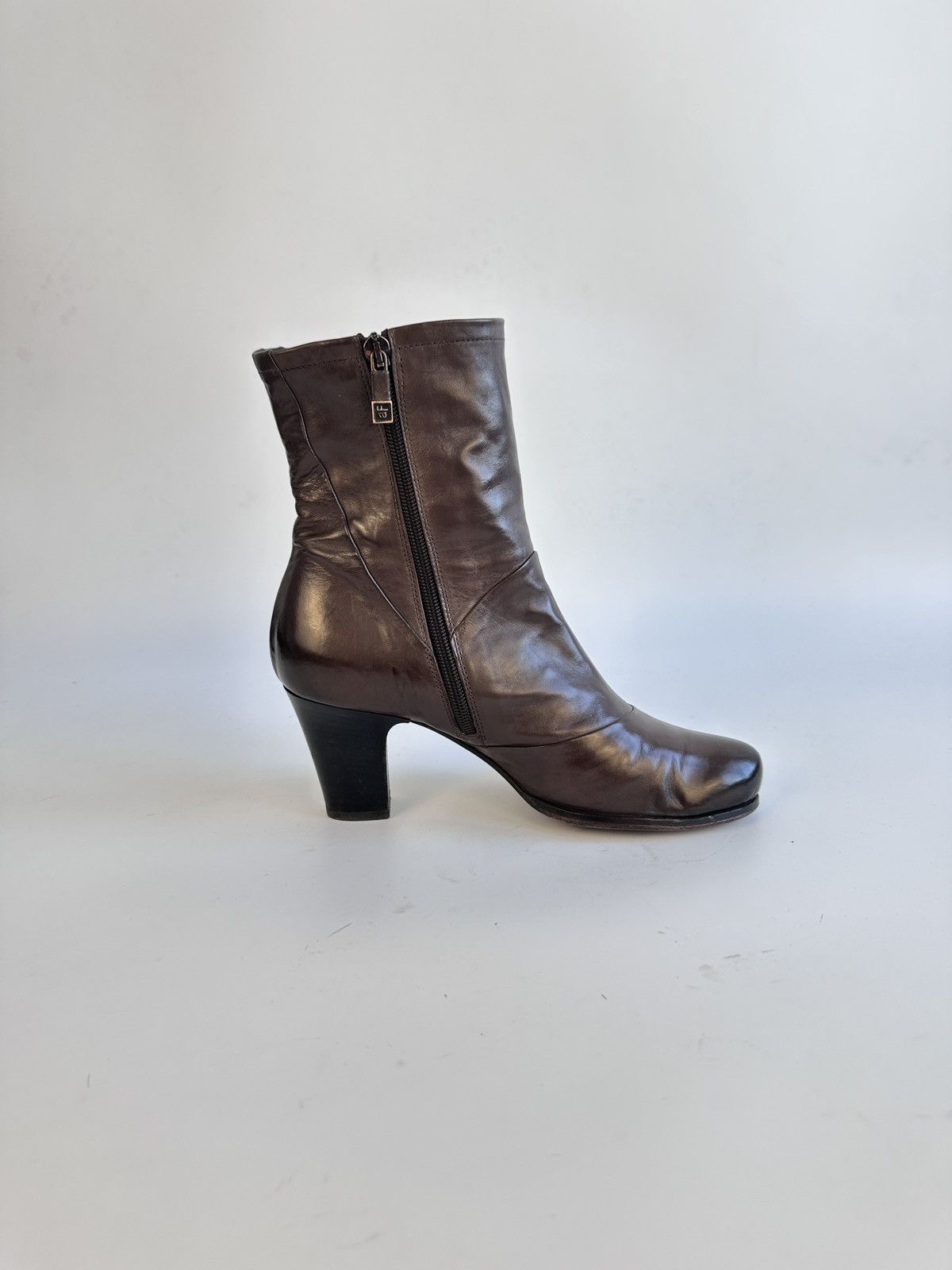 Other Alberto Fermani Brown Leather Ankle Boots Heels Size 37 Size US 7 / IT 37 - 12 Thumbnail