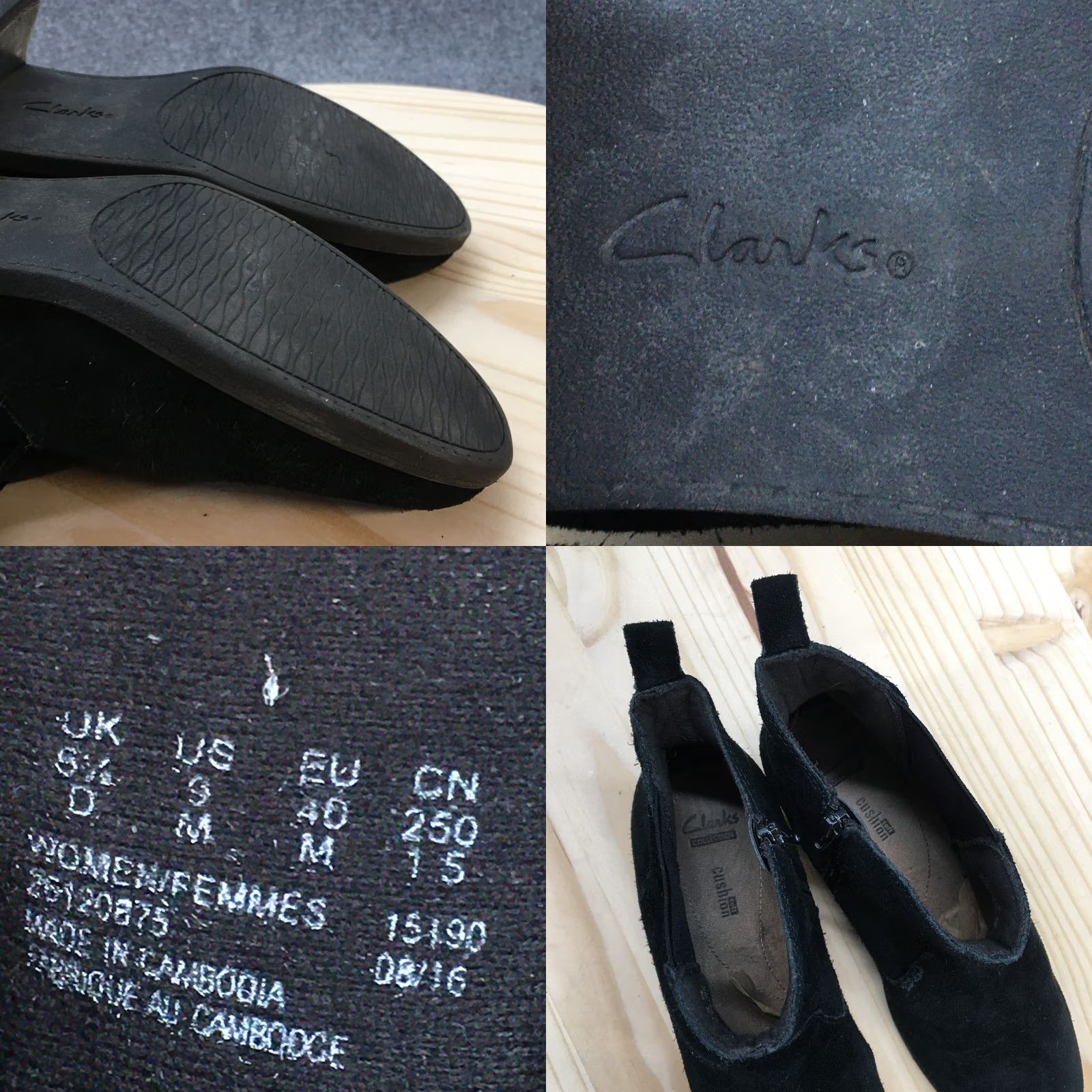 Clarks Clarks Boots Womens 9 Ankle Booties Casual 15190 Black Suede Double Zipper Boots Size US 9 / IT 39 - 9 Thumbnail