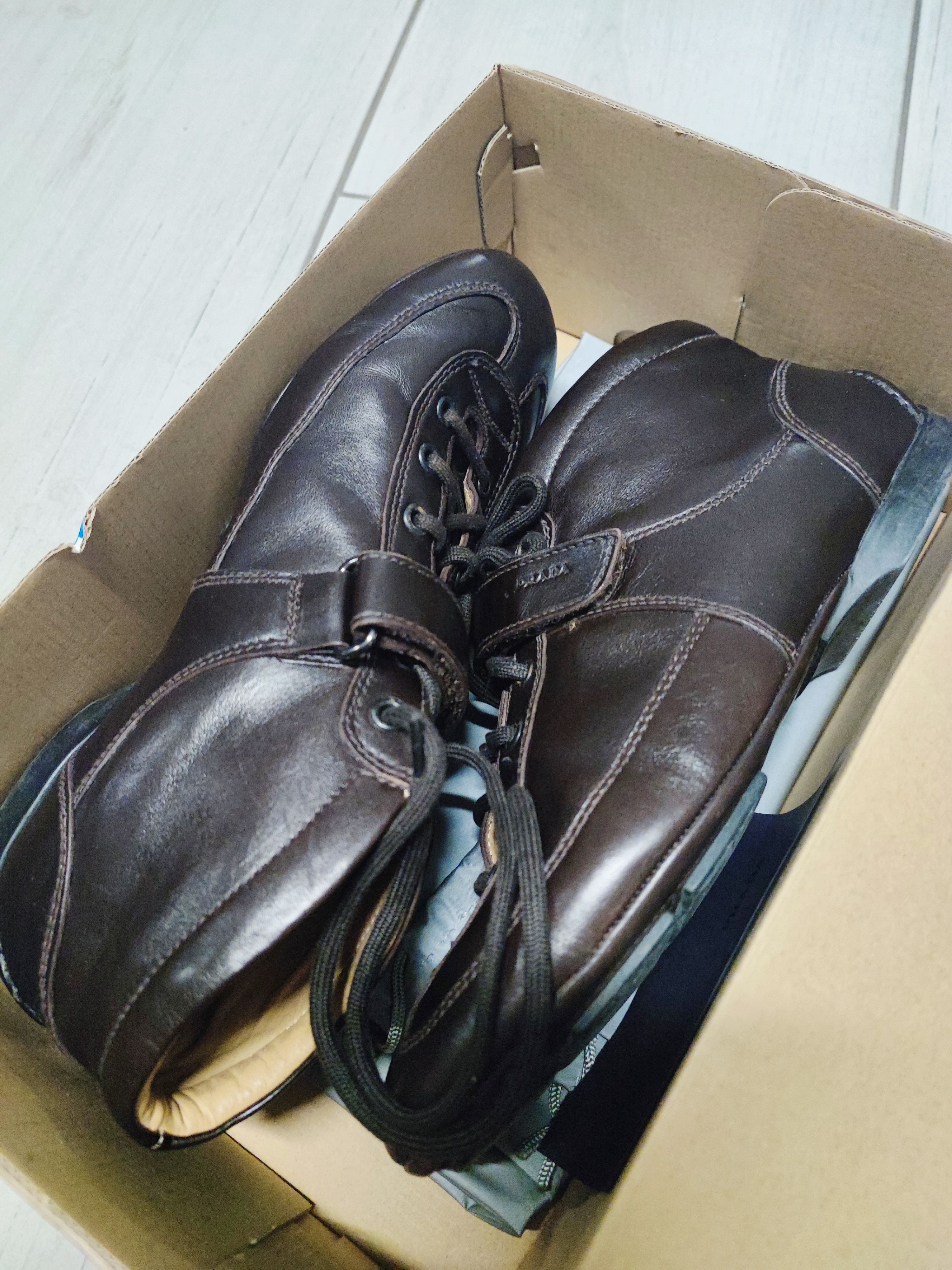 Prada Prada Leather brown Ankle Boots – Size 5.5 (39) Size US 6 / EU 39 - 15 Thumbnail