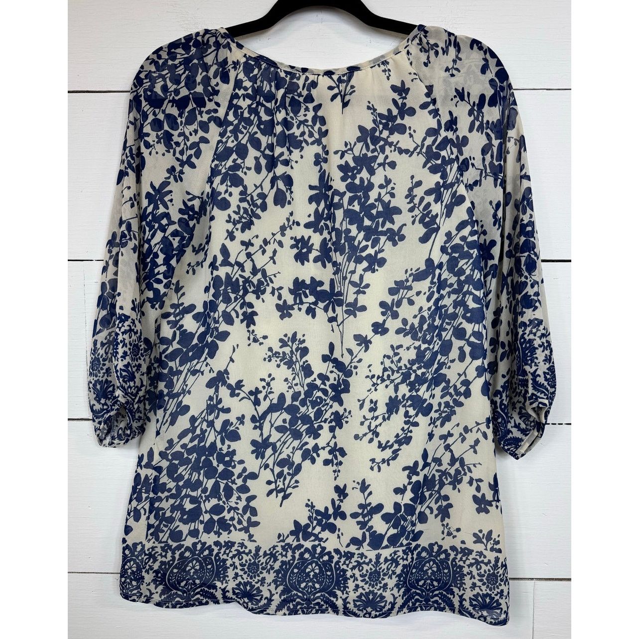 Other EmmeLee 3/4 Sleeve Floral Blouse Women's Size Medium Size M / US 6-8 / IT 42-44 - 2 Thumbnail