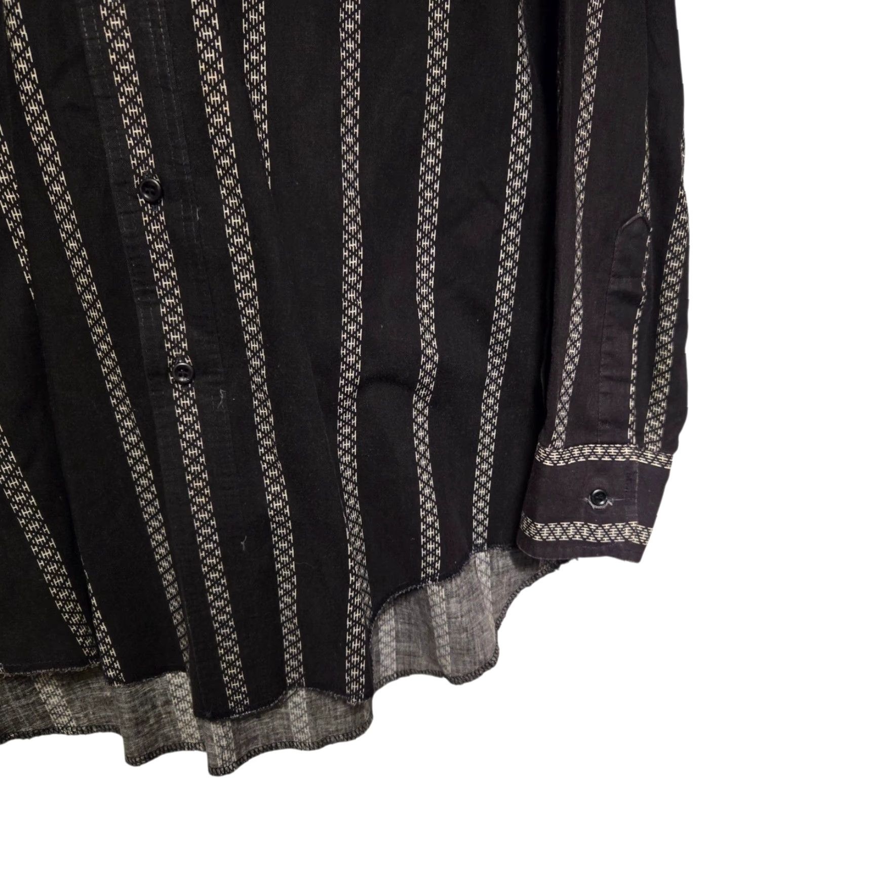 Wrangler VINTAGE Wrangler Western Shirt Mens M Black Striped Button-Up Long Sleeve Western 90s Cowboys Mens Size US M / EU 48-50 / 2 - 7 Thumbnail