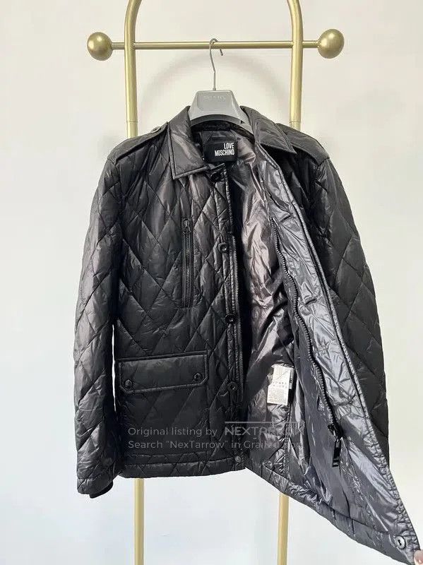 Moschino Moschino Black Quilted Men's Down Jacket . Size US M / EU 48-50 / 2 - 5 Thumbnail