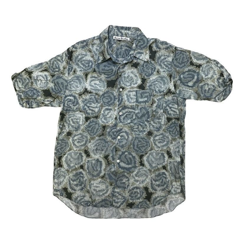 Acne Studios Acne Studios Printed Green Abstract Collares Shirt Size 44 S Size US S / EU 44-46 / 1 - 1 Thumbnail